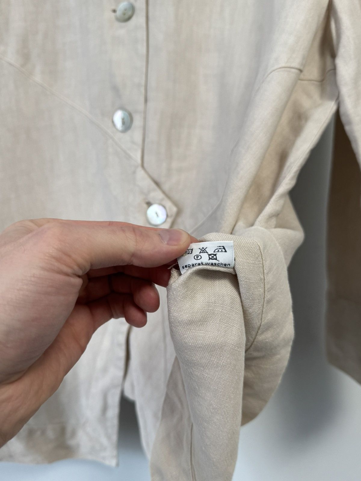OSKA Oska Vintage Linen Beige Jacket, Size 2 Women’s Size XS / US 0-2 / IT 36-38 - 15 Thumbnail