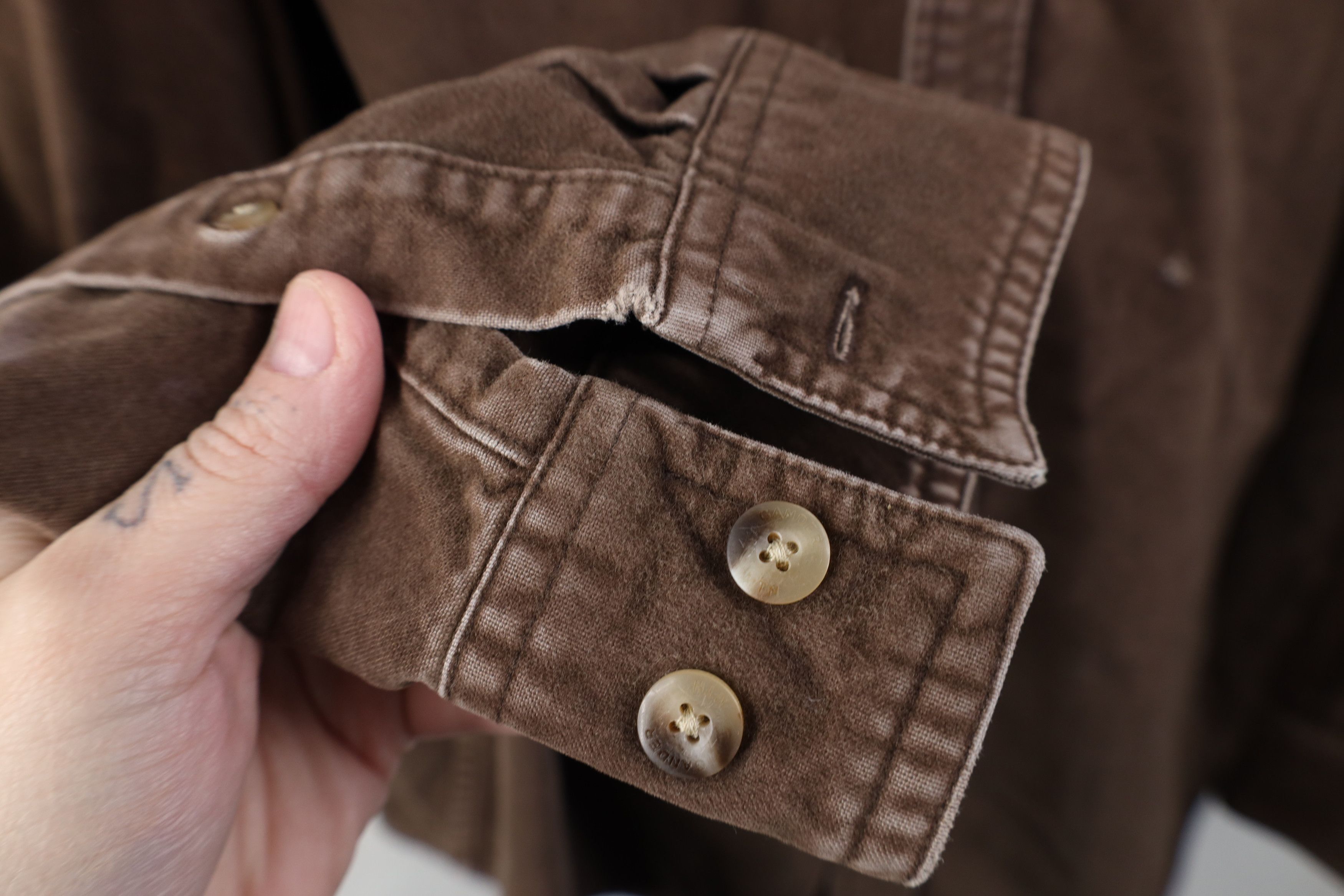 Vintage Vintage 90s Y2K Streetwear Chamois Coth Button Shirt Brown Size US XXL / EU 58 / 5 - 9 Thumbnail
