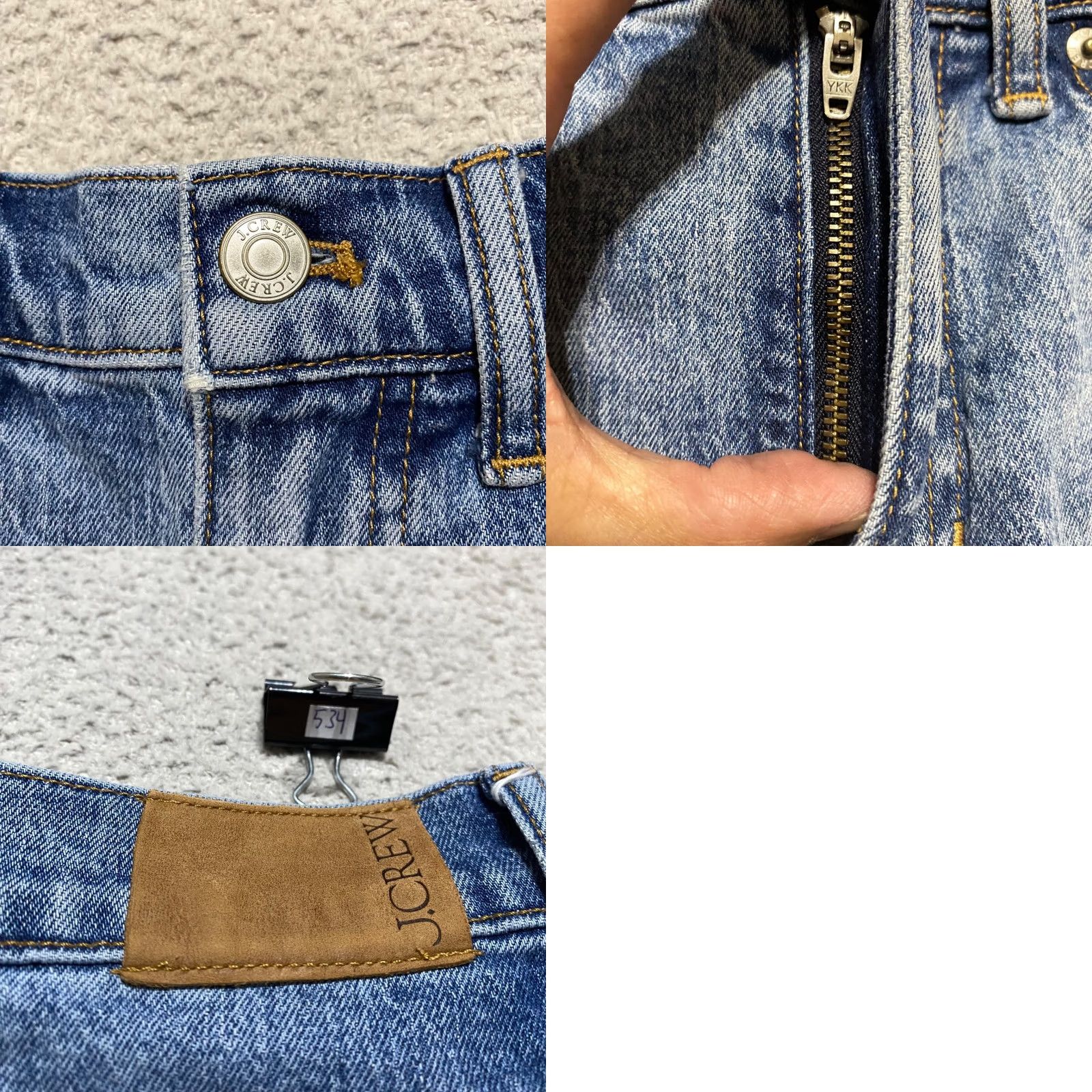 J.Crew J. Crew Jeans Short Blue Denim Cut-Off Distressed Medium Wash High Rise 27 Womens Regular 5-Pocket Design Cotton Spandex Boys? Size 27" / US 4 / IT 40 - 8 Thumbnail