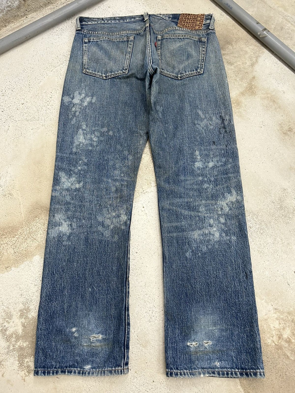 Le Grande Bleu (L.G.B.) Vintage Rna Jeans Mud Washed Dirty Distressed Jeans Size US 34 / EU 50 - 2 Thumbnail