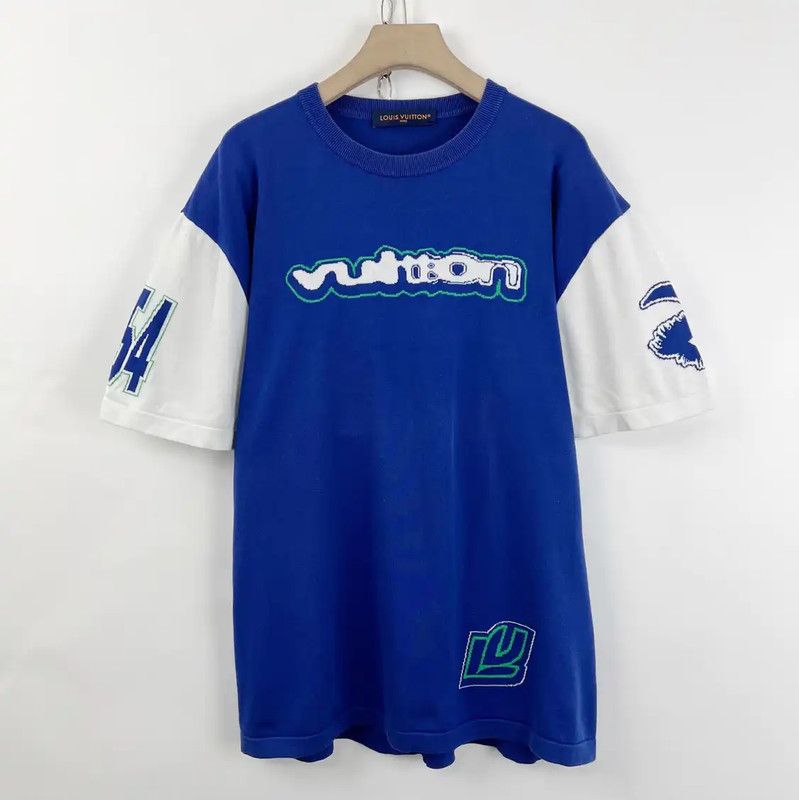 Louis Vuitton Louis Vuitton Blue Cotton Men's T-Shirt XXL 0089