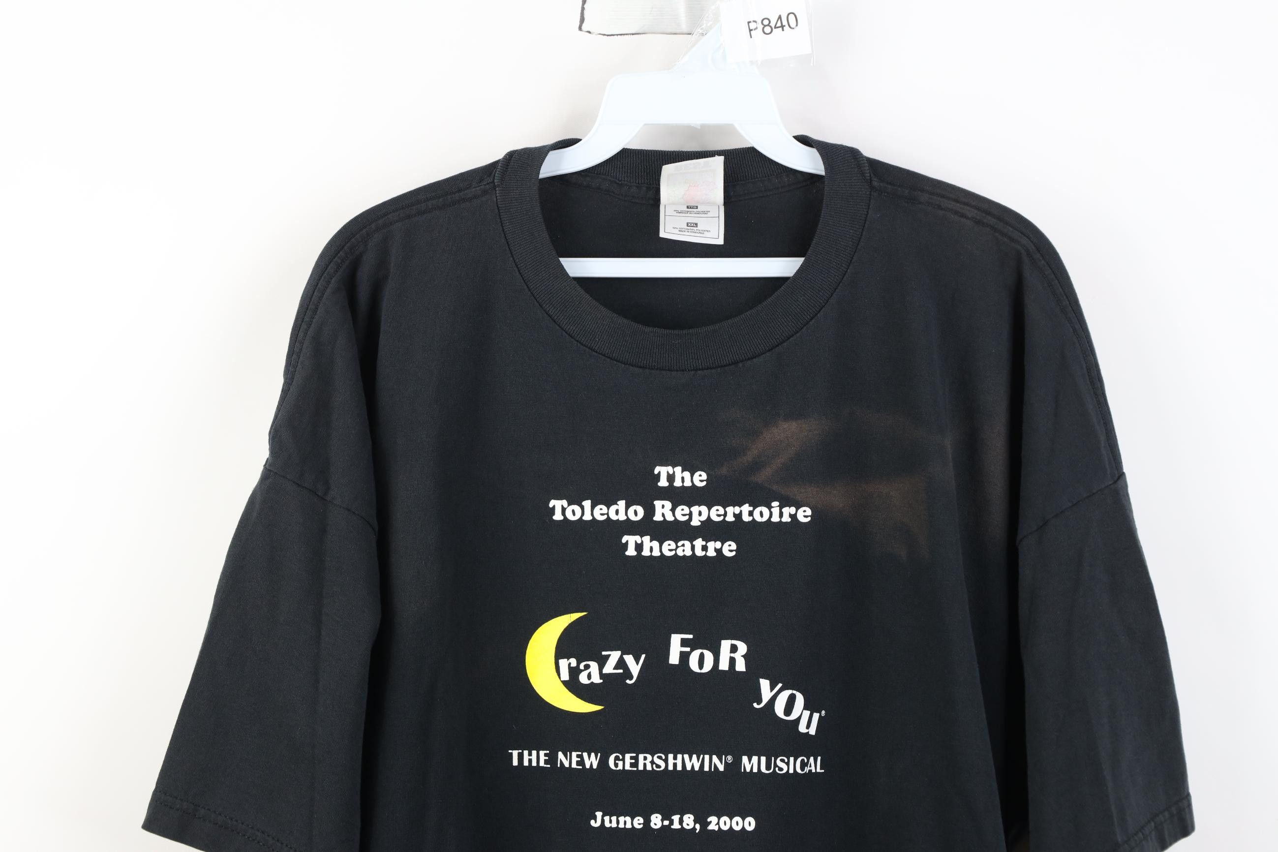 Vintage Vintage Y2K 2000 Crazy For You Musical Play T-Shirt Black Size US XXL / EU 58 / 5 - 2 Thumbnail