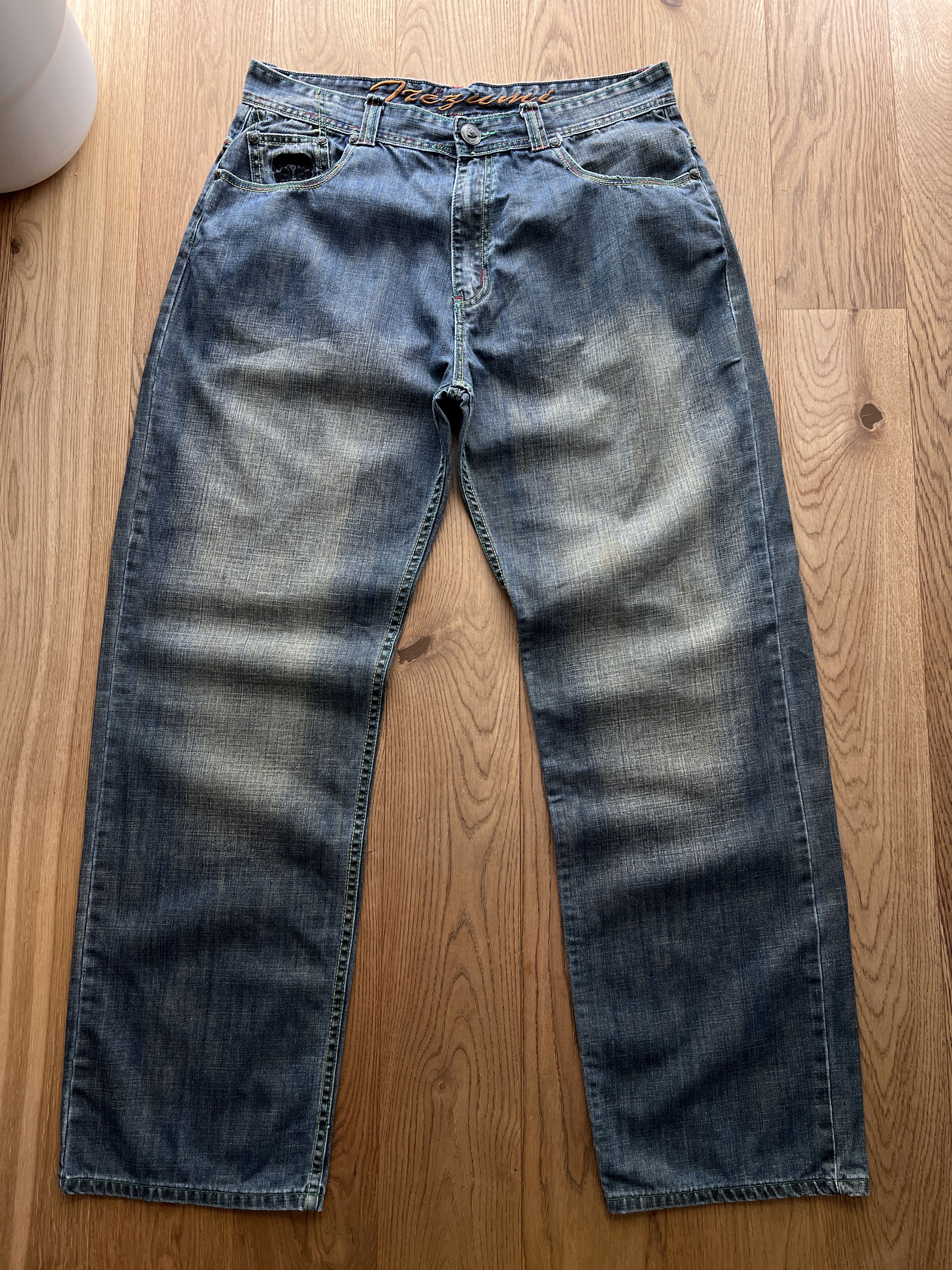 Designer Crazy! Irezumi Japan baggy denim rap 90s printed y2k hip hop Size US 38 / EU 54 - 5 Thumbnail