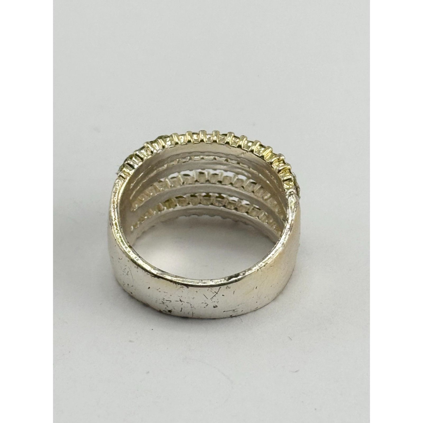 Vintage Vintage CZ stone band ring size 9 Size ONE SIZE - 5 Thumbnail