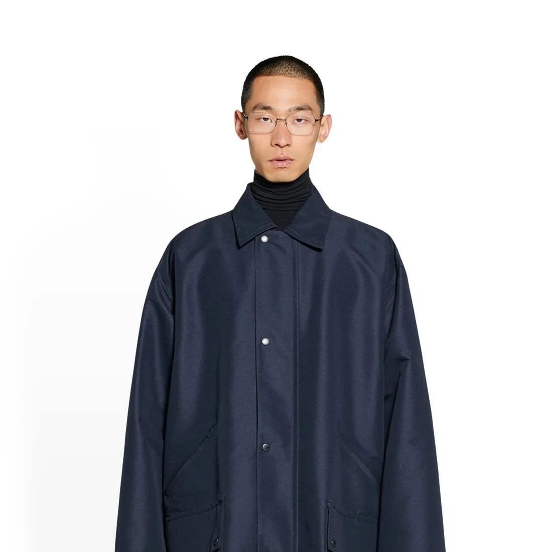 Balenciaga o1bcso1str1124 Blend Parka in Blue Size US S / EU 44-46 / 1 - 8 Thumbnail
