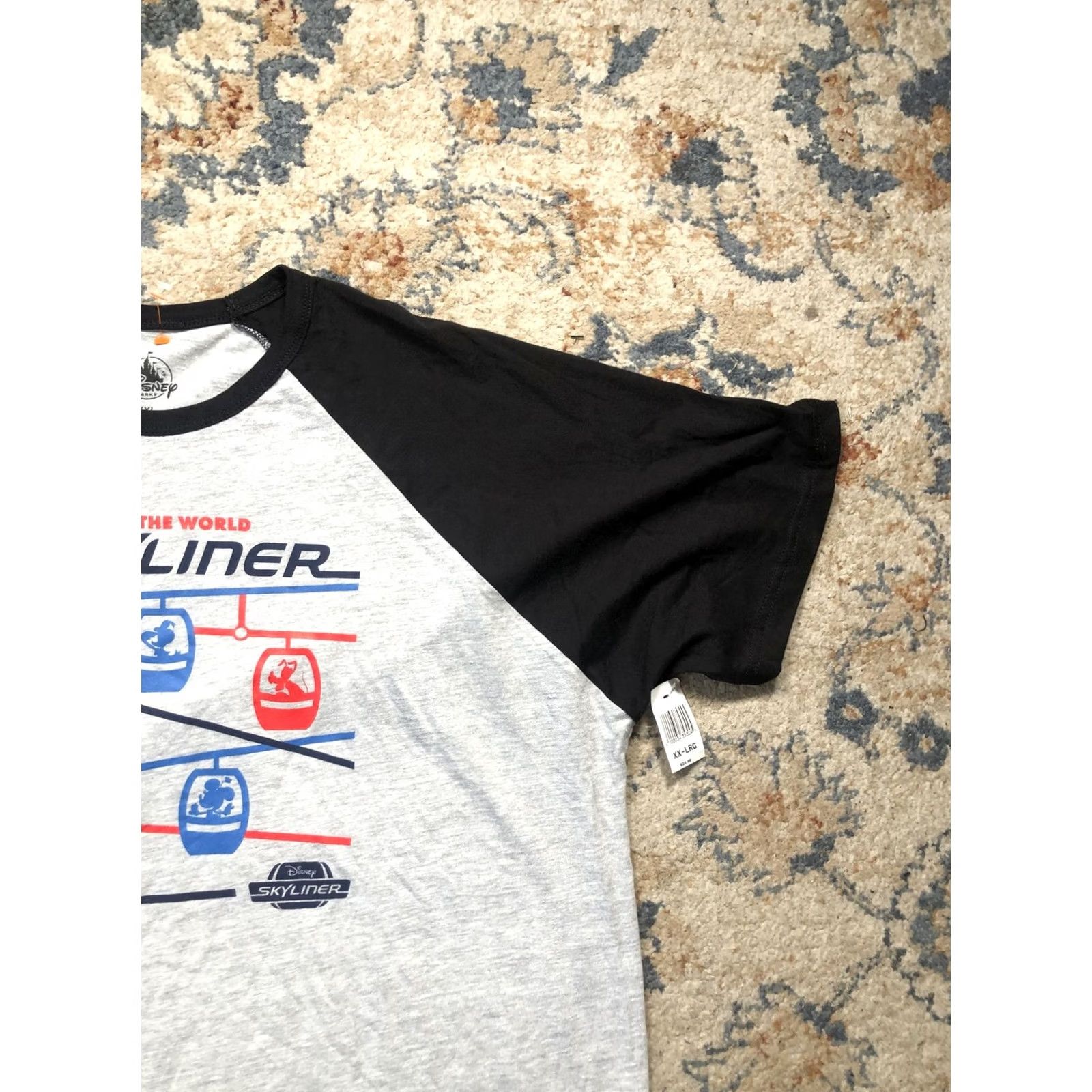 Disney Disney Skyliner Shirt Mens 2XL Gray Black Raglan Travel World Mickey Graphic T-Shirt Short Sleeve Crew Neck Size US XXL / EU 58 / 5 - 4 Thumbnail