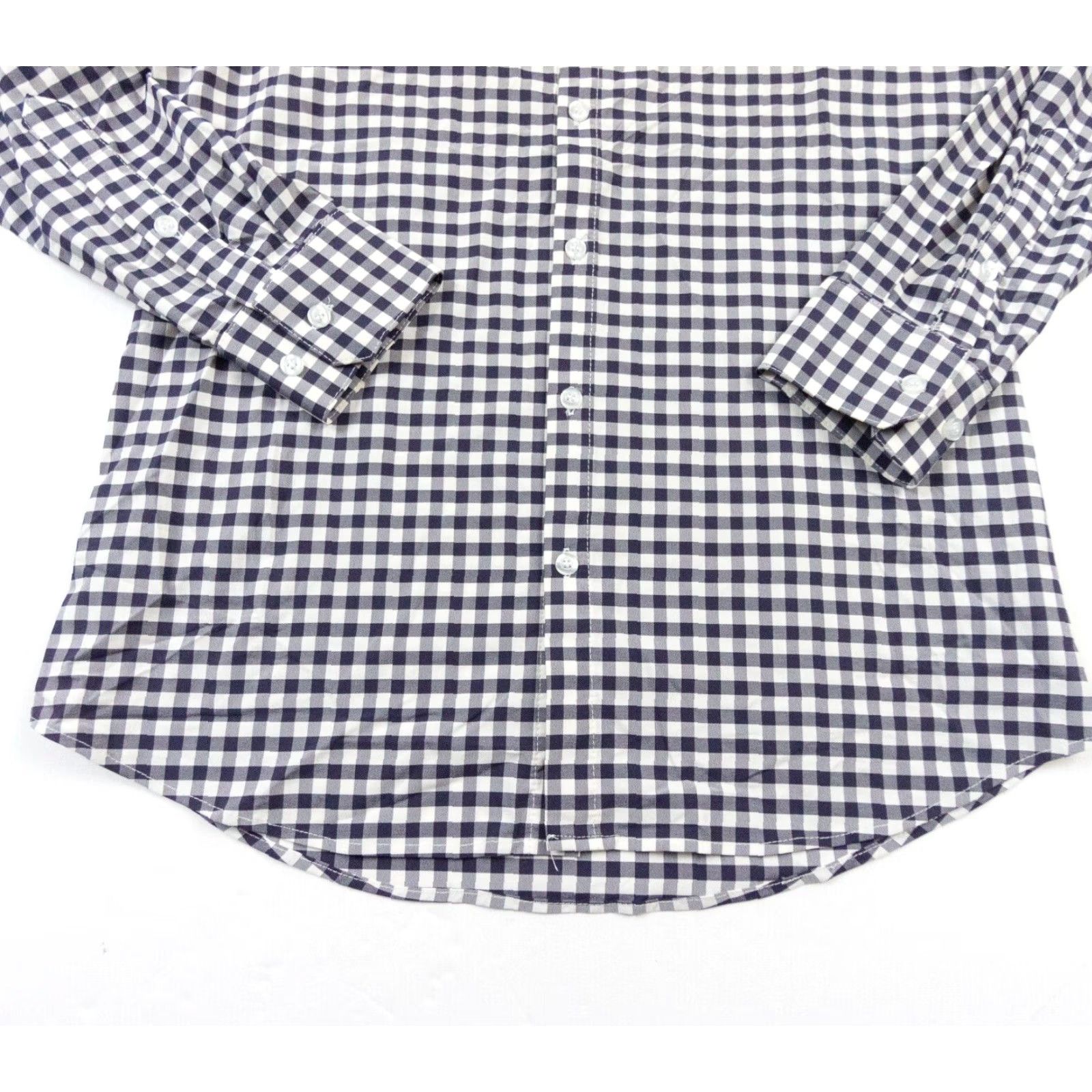 Mizzen+Main Mizzen + Main Shirt Mens Medium Blue Button Down Trim Fit Stretch Plaid Check Size US M / EU 48-50 / 2 - 3 Thumbnail