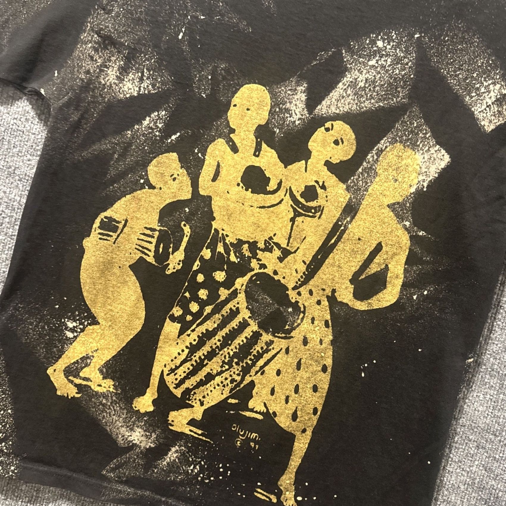 Hanes VINTAGE Drumming Music T-Shirt Size L Black 90’s AOP Graphic Short Sleeve Men’s Size US L / EU 52-54 / 3 - 2 Thumbnail