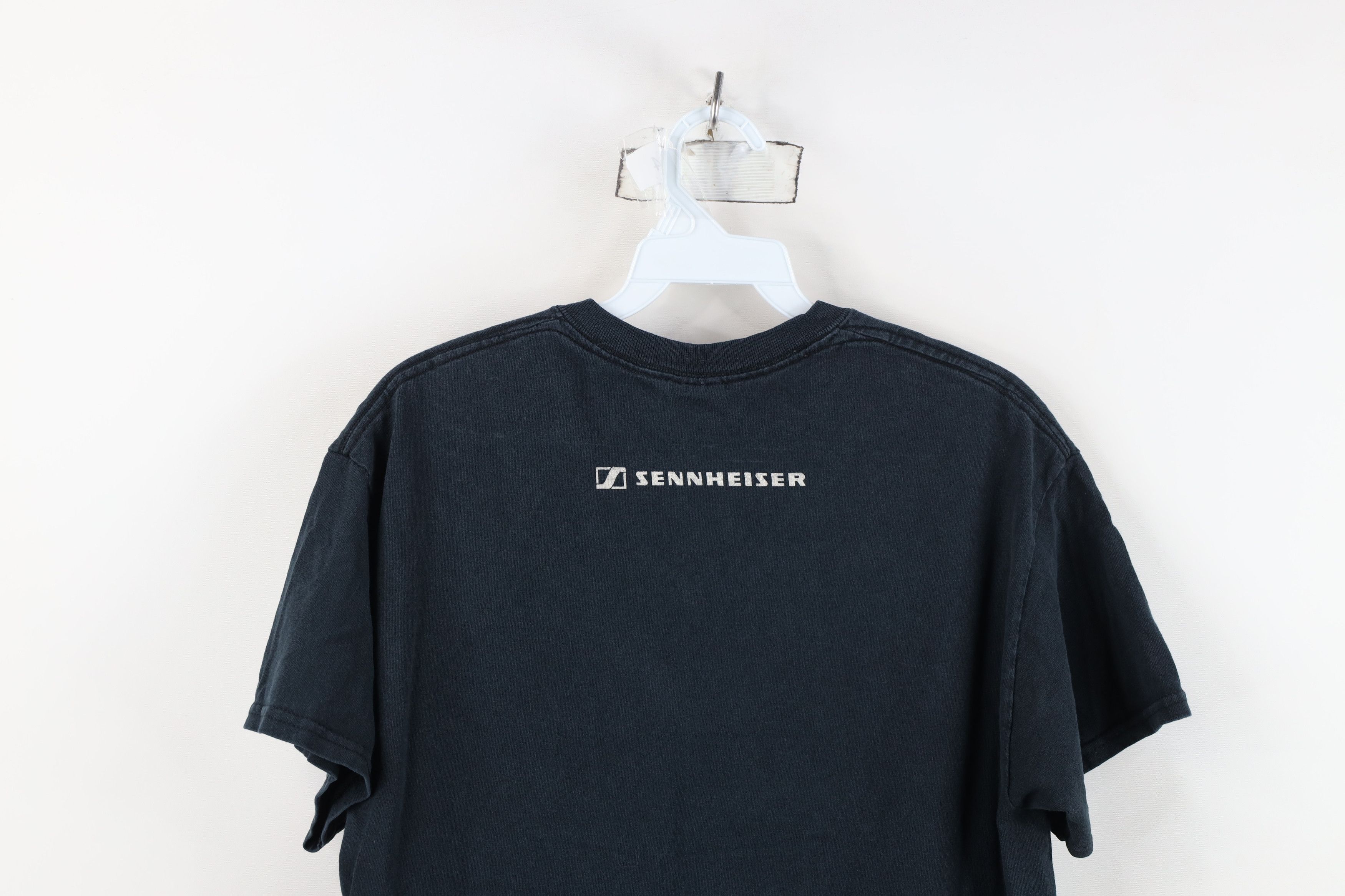 Vintage Vintage 90s Y2K Spell Out Sennheiser Music T-Shirt Black Size US M / EU 48-50 / 2 - 16 Thumbnail