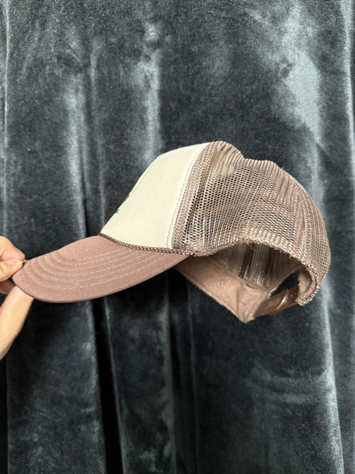 Other Beyond The Grave Trucker Hat Punk Graphic Snapback Brown Size ONE SIZE - 2 Thumbnail