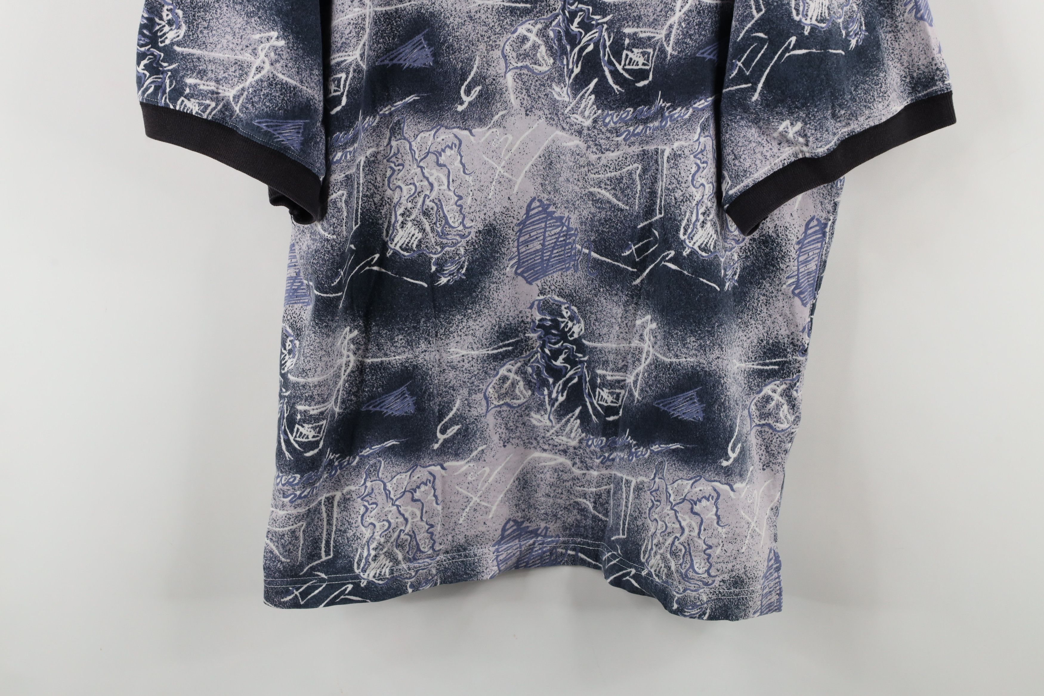 Vintage Vintage 90s Streetwear Abstract All Over Print Polo Shirt Size US L / EU 52-54 / 3 - 3 Thumbnail