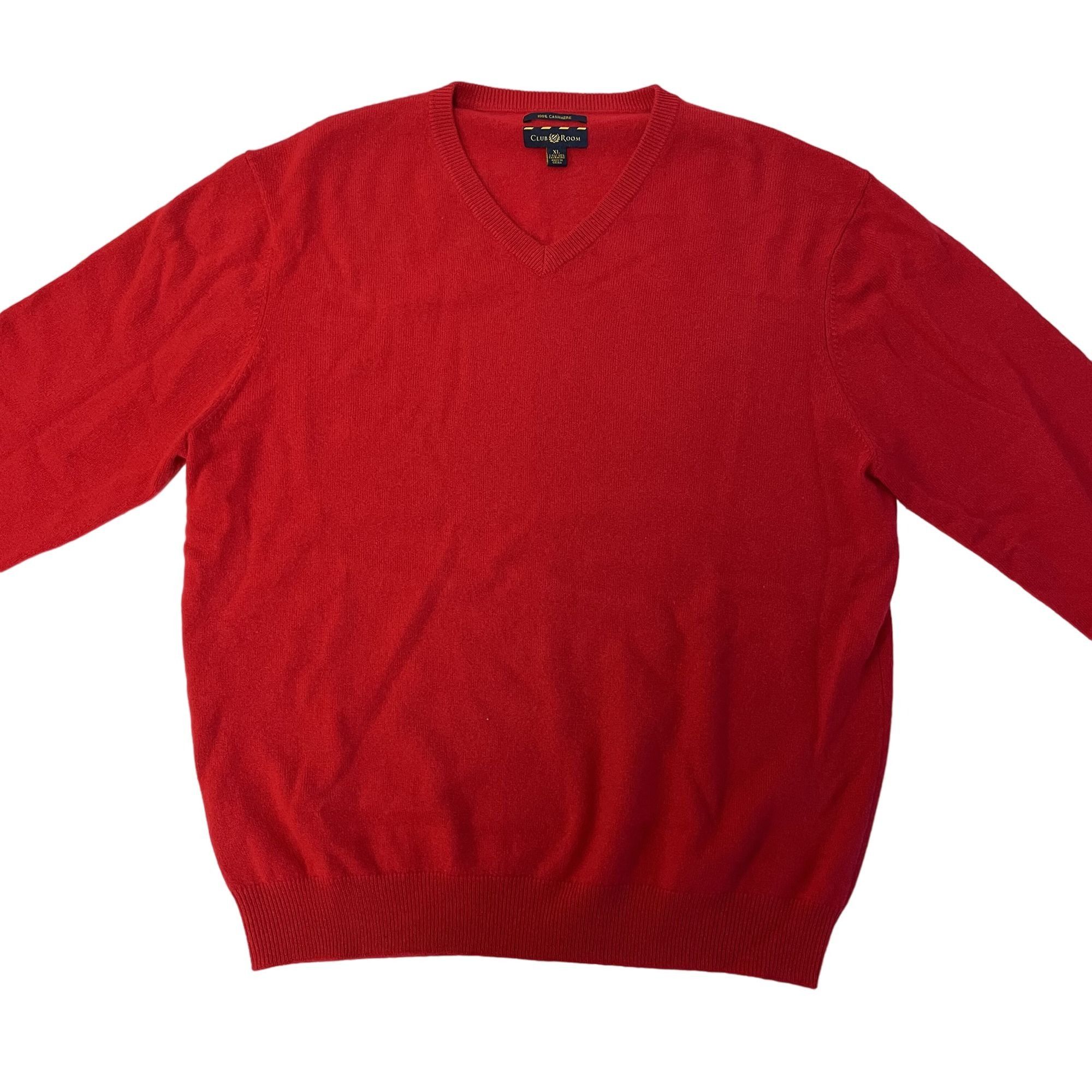 Club Room Club Room V NECK Pullover Jumper 2-Ply 100% CASHMERE Sweater Size US XL / EU 56 / 4 - 2 Thumbnail