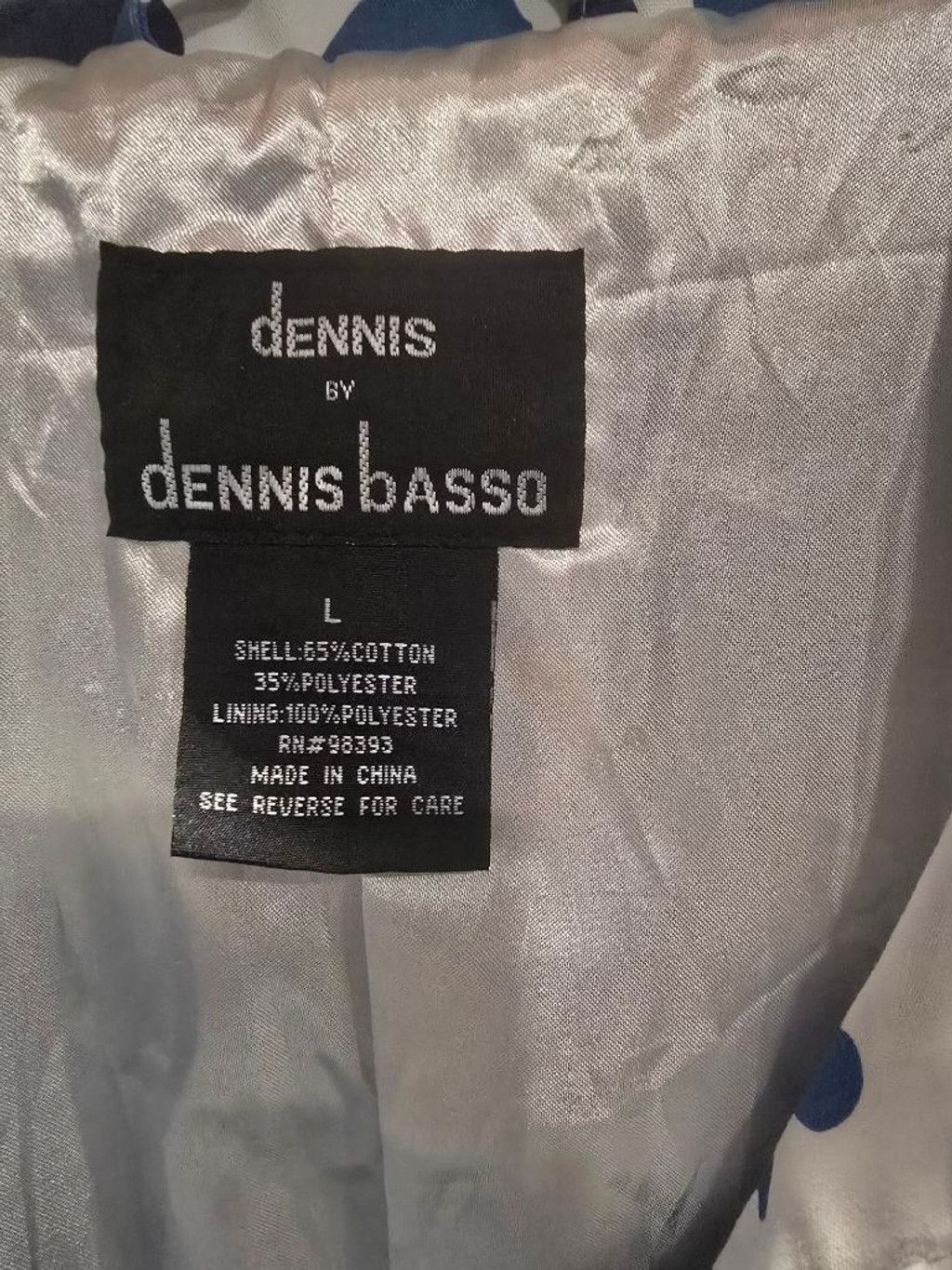 Other Women's Dennis Basso Floral Jacket L White Blue Button Front Size L / US 10 / IT 46 - 5 Thumbnail