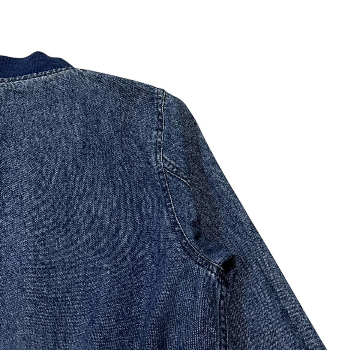 Beams Plus Vintage Beams Heart Zipper Denim Style Flight Bomber Jacket Size M / US 6-8 / IT 42-44 - 12 Thumbnail