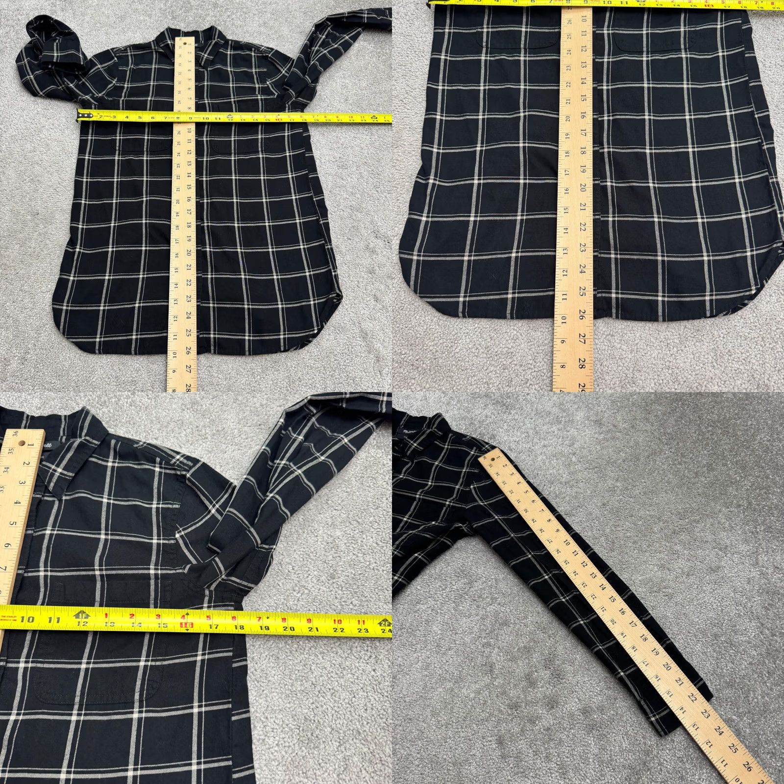 Madewell Madewell Shirt Mens XS Black White Plaid Button Down Long Sleeve Cotton Flannel Casual Size XS / US 0-2 / IT 36-38 - 8 Thumbnail