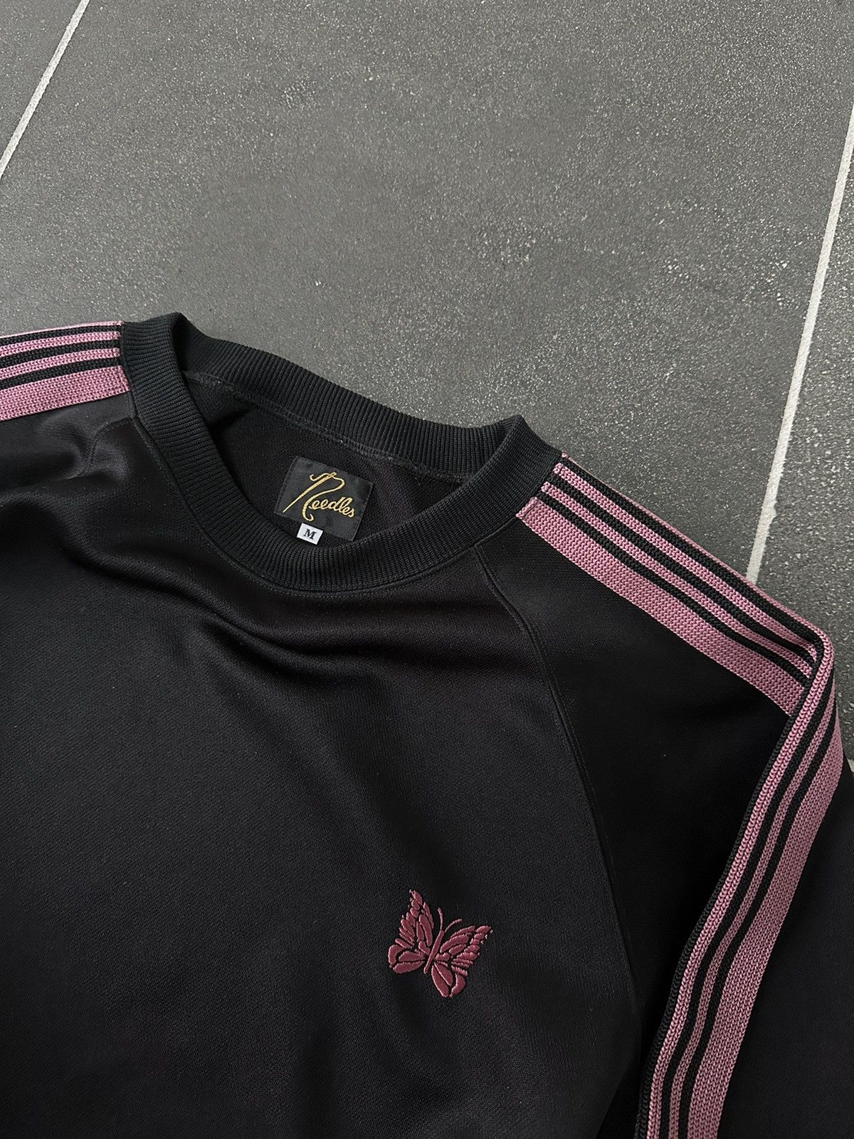 Needles Needles Track Crewneck Poly Black / Red Size US M / EU 48-50 / 2 - 6 Thumbnail
