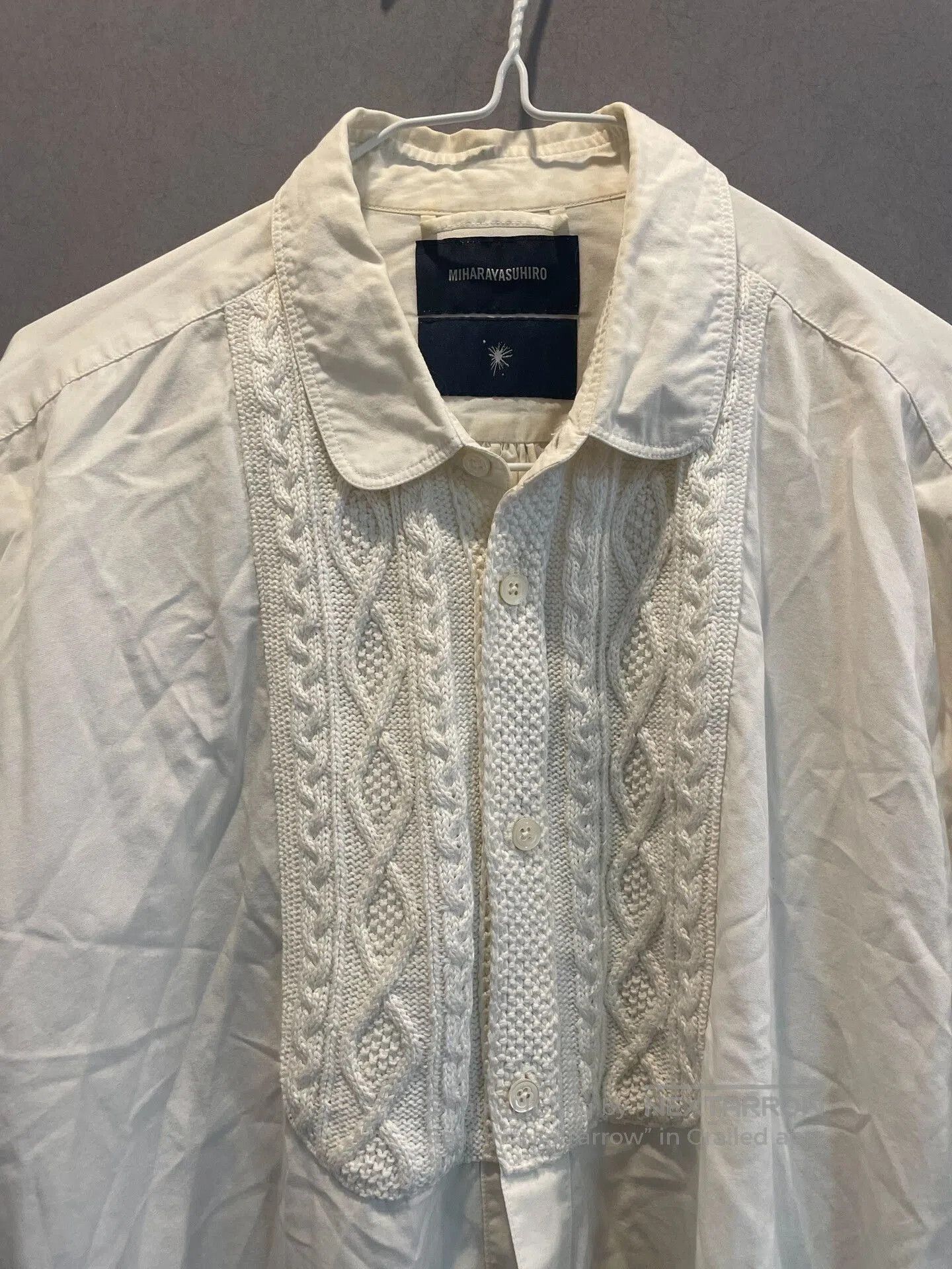 Maison MIHARA YASUHIRO Elegant White Woven Shirt by Miharayasuhiro. Size XXL / US 16-18 / IT 52-54 - 3 Thumbnail
