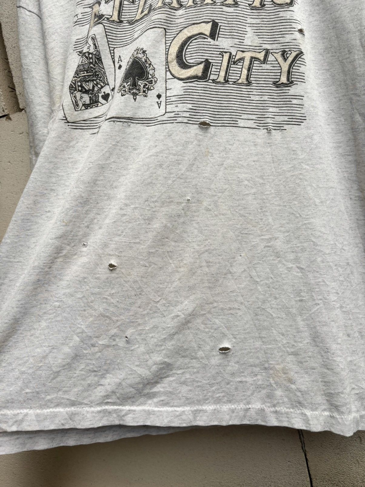 Vintage Thrashed Distressed ATLANTIC CITY T Shirt ERD Size US L / EU 52-54 / 3 - 6 Thumbnail