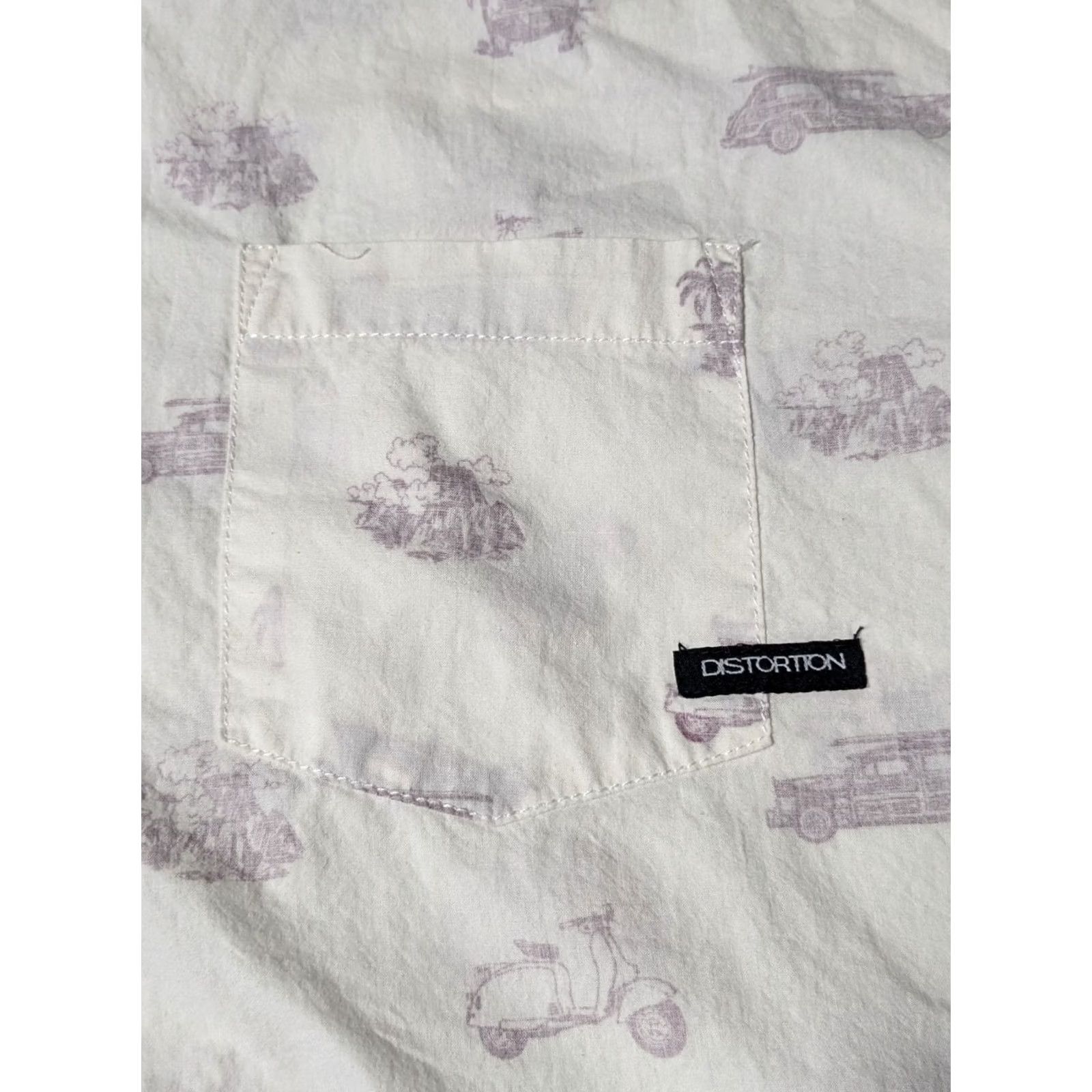 Off-White DISTORTION Men Shirt 2XL Cotton Off-White Moped Scooters Surfboard Reverse Print Shirt Size US XXL / EU 58 / 5 - 6 Thumbnail
