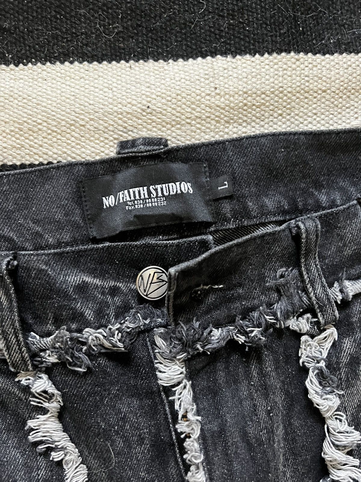 No Faith Studios NOFAITHSTUDIOS 004 PAINTER FLARED DENIM | Grailed