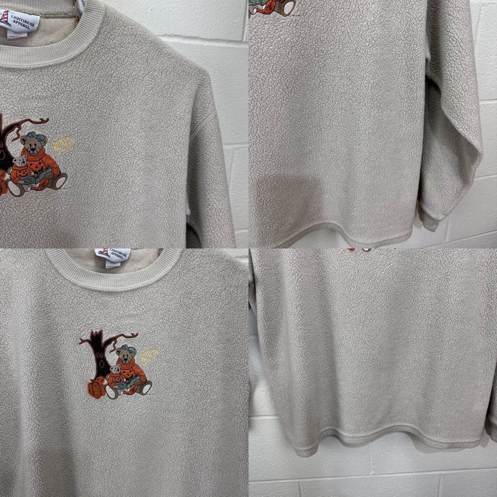 Vintage Vintage Teddy Bear Halloween Sweater Fleece Sweatshirt Size XL Embroidered Fall Size XL / US 12-14 / IT 48-50 - 8 Thumbnail