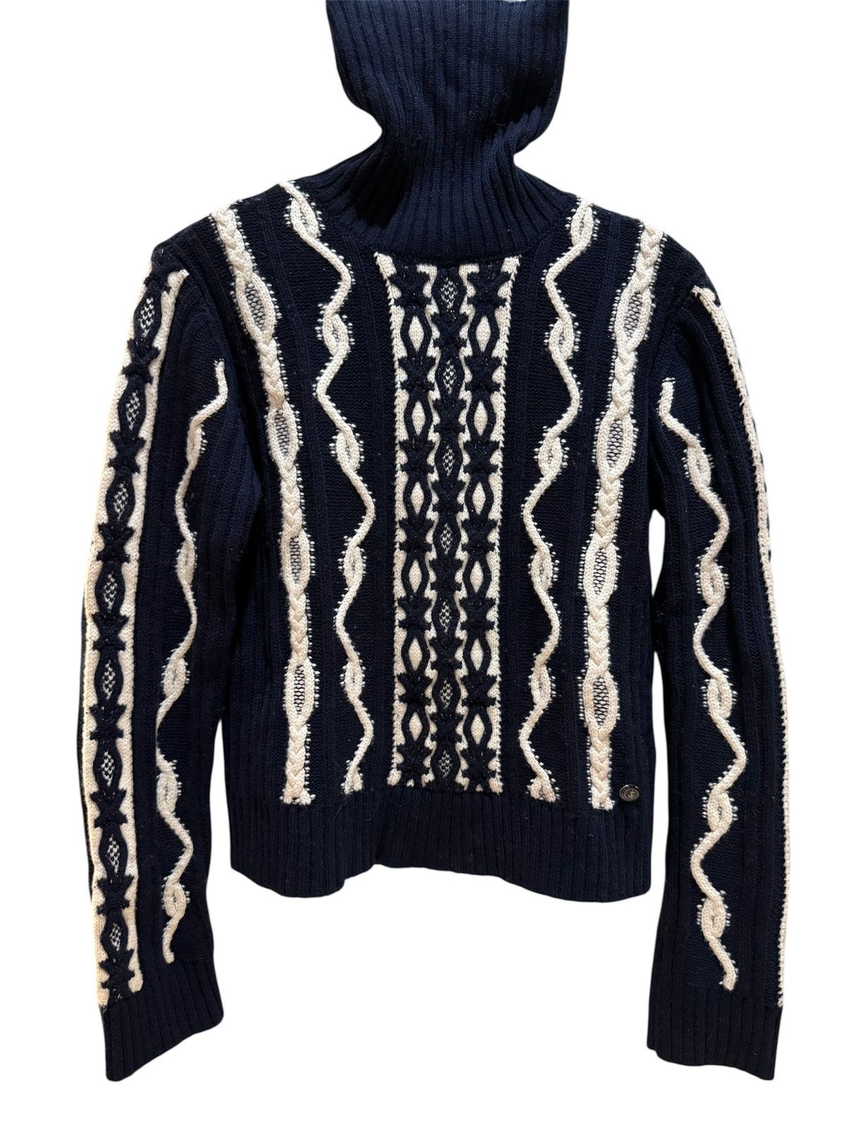 Chanel × Designer Chanel 2018 Paris-Hamburg Sweater in Navy Blue Wool Size S / US 4 / IT 40 - 1 Thumbnail