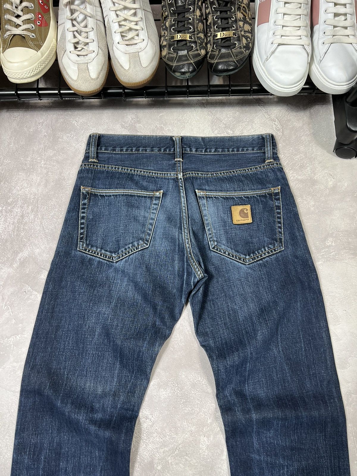 Carhartt Carhartt Vintage Indigo Denim Pants Leather Tab Size US 31 - 3 Thumbnail