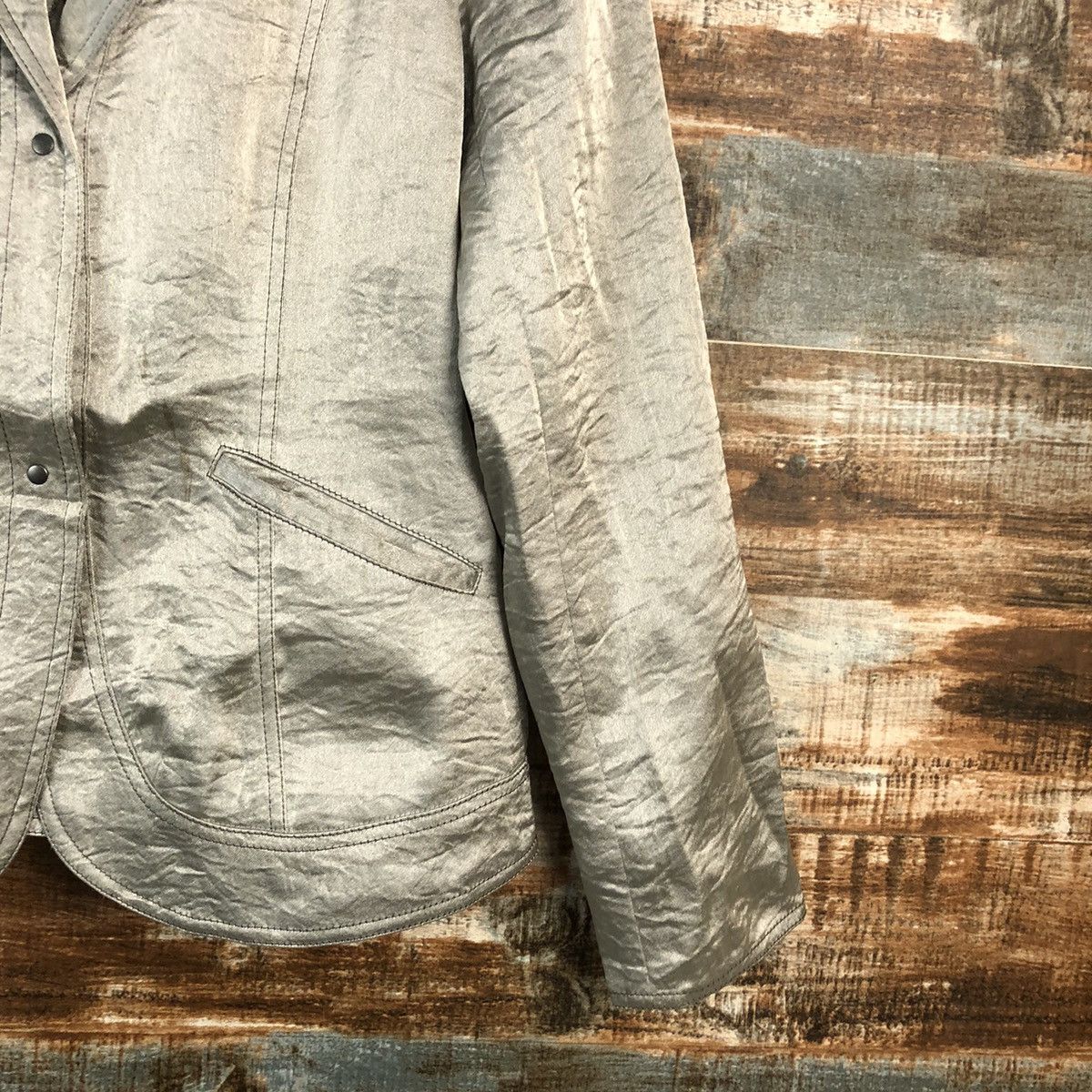 Hiroko Koshino Homme Hiroko Bis hiroko koshino Grey Blazer #A2396 Size S / US 4 / IT 40 - 8 Thumbnail