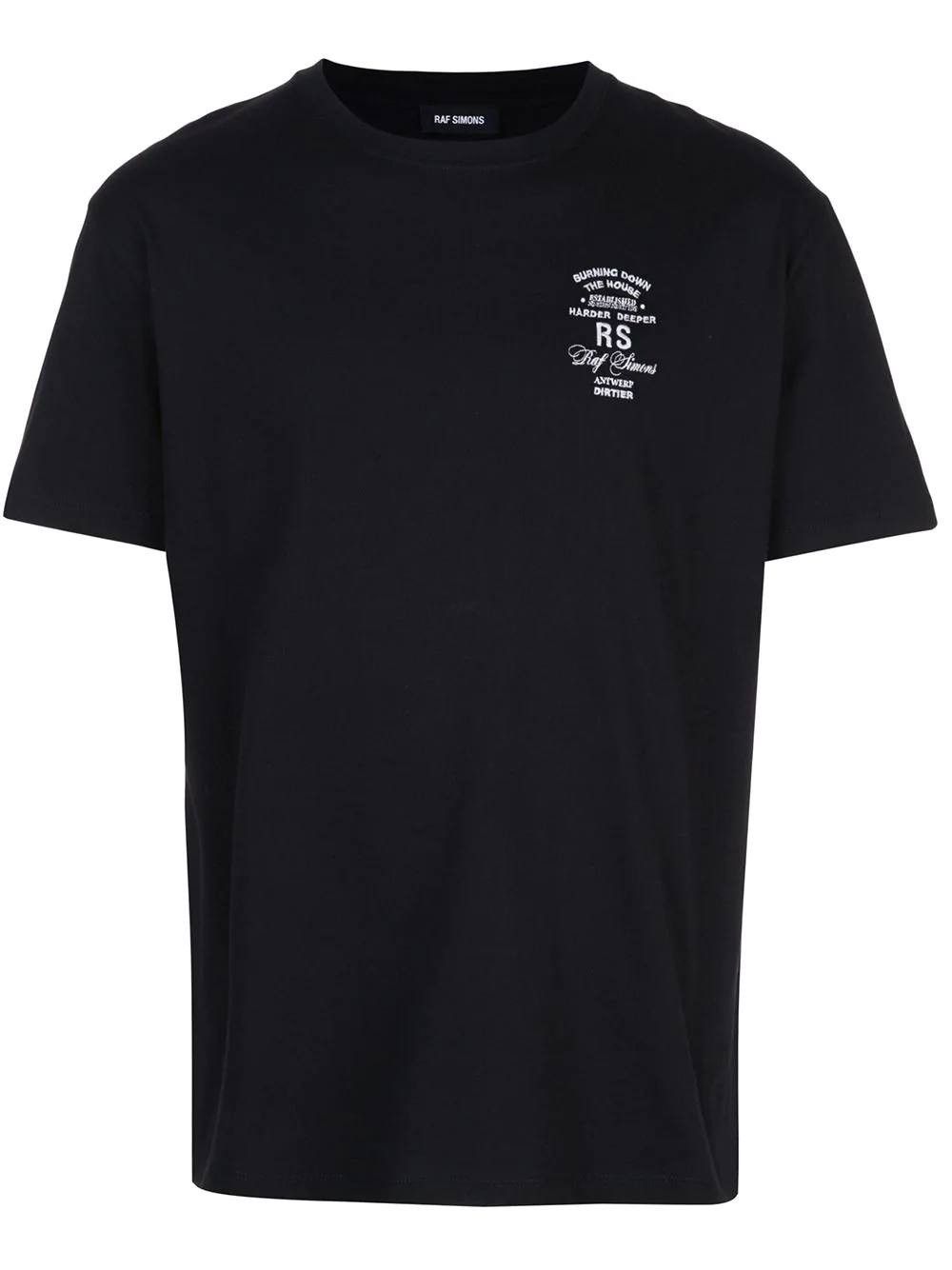 Raf Simons Raf Simons “BURNING DOWN THE HOUSE LOGO T-SHIRT Size US M / EU 48-50 / 2 - 7 Thumbnail