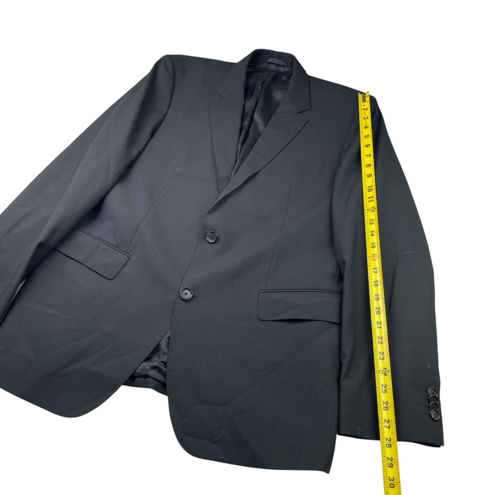 Hugo Boss Hugo Boss Men's James3/Sharp5 100% Wool 2-Button Blazer Blac Size 46L - 12 Thumbnail