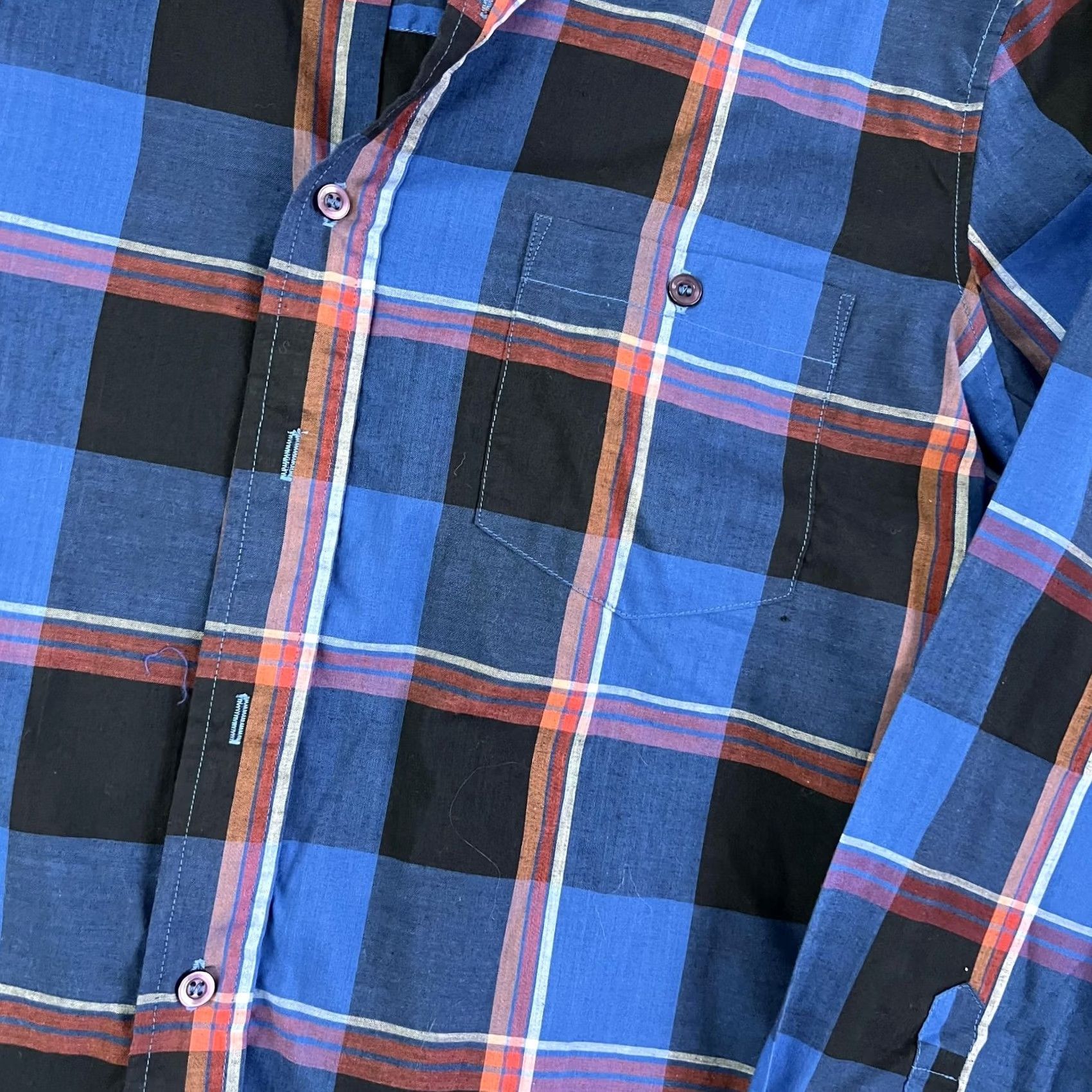 Vintage VINTAGE King's Crown Shirt Mens M Blue Plaid Long Sleeve Button Up Size US M / EU 48-50 / 2 - 2 Thumbnail