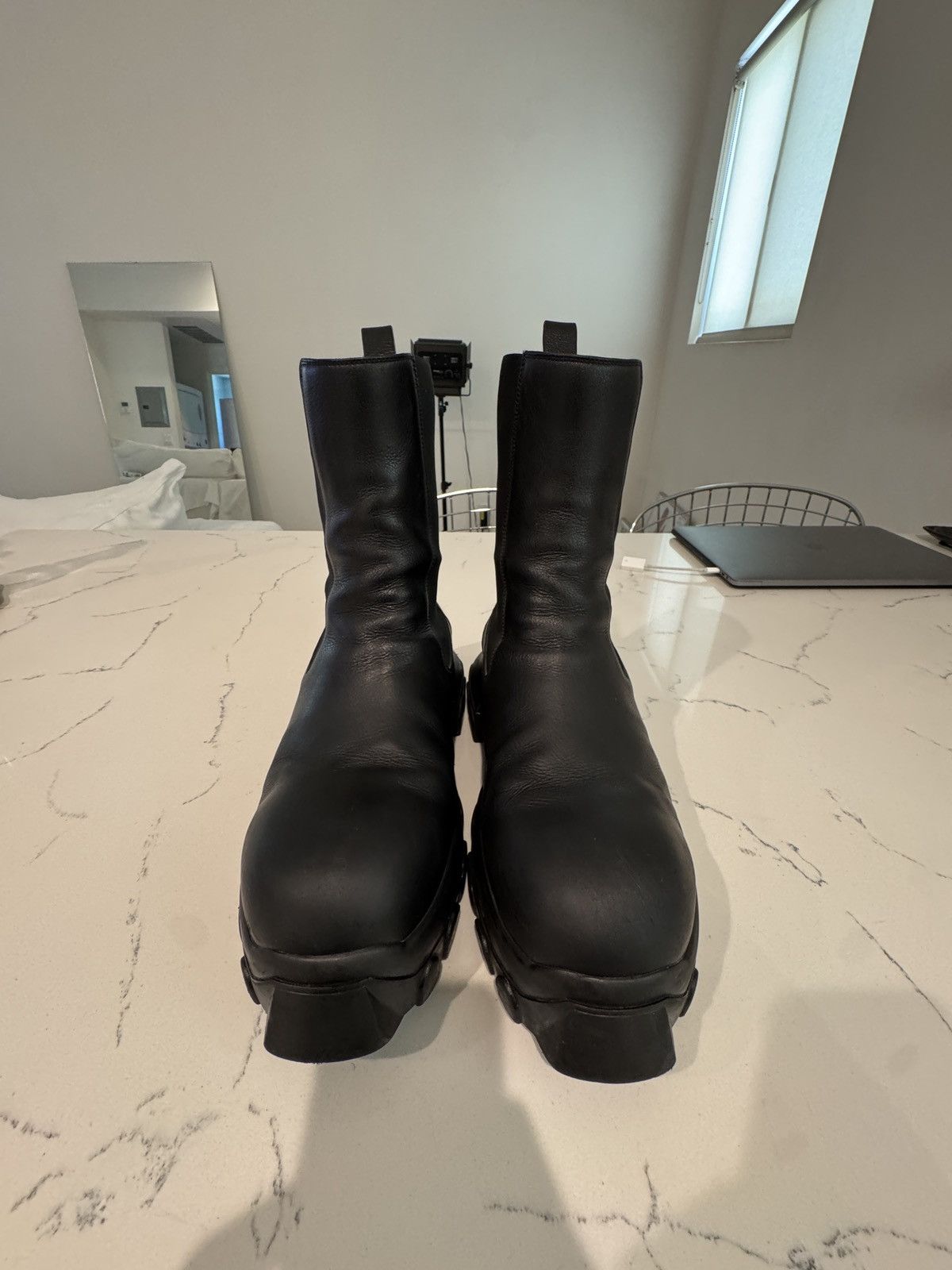 Rick Owens × Rick Owens Drkshdw RICK OWENS TRACTOR BOOTS Size US 10 / EU 43 - 2 Thumbnail