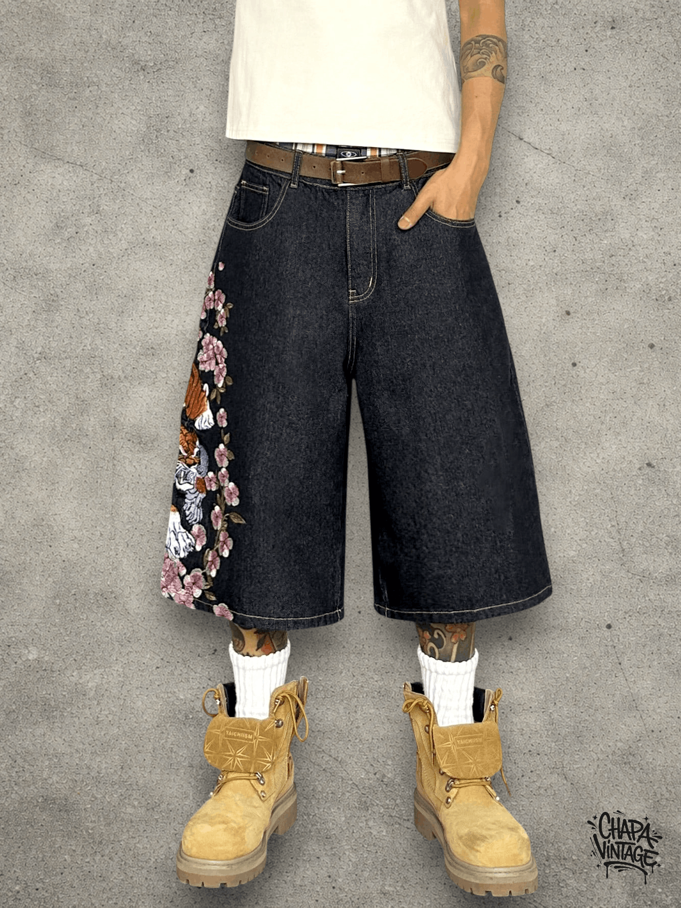 Vintage Dark blue denim jorts Size US 34 / EU 50 - 2 Thumbnail