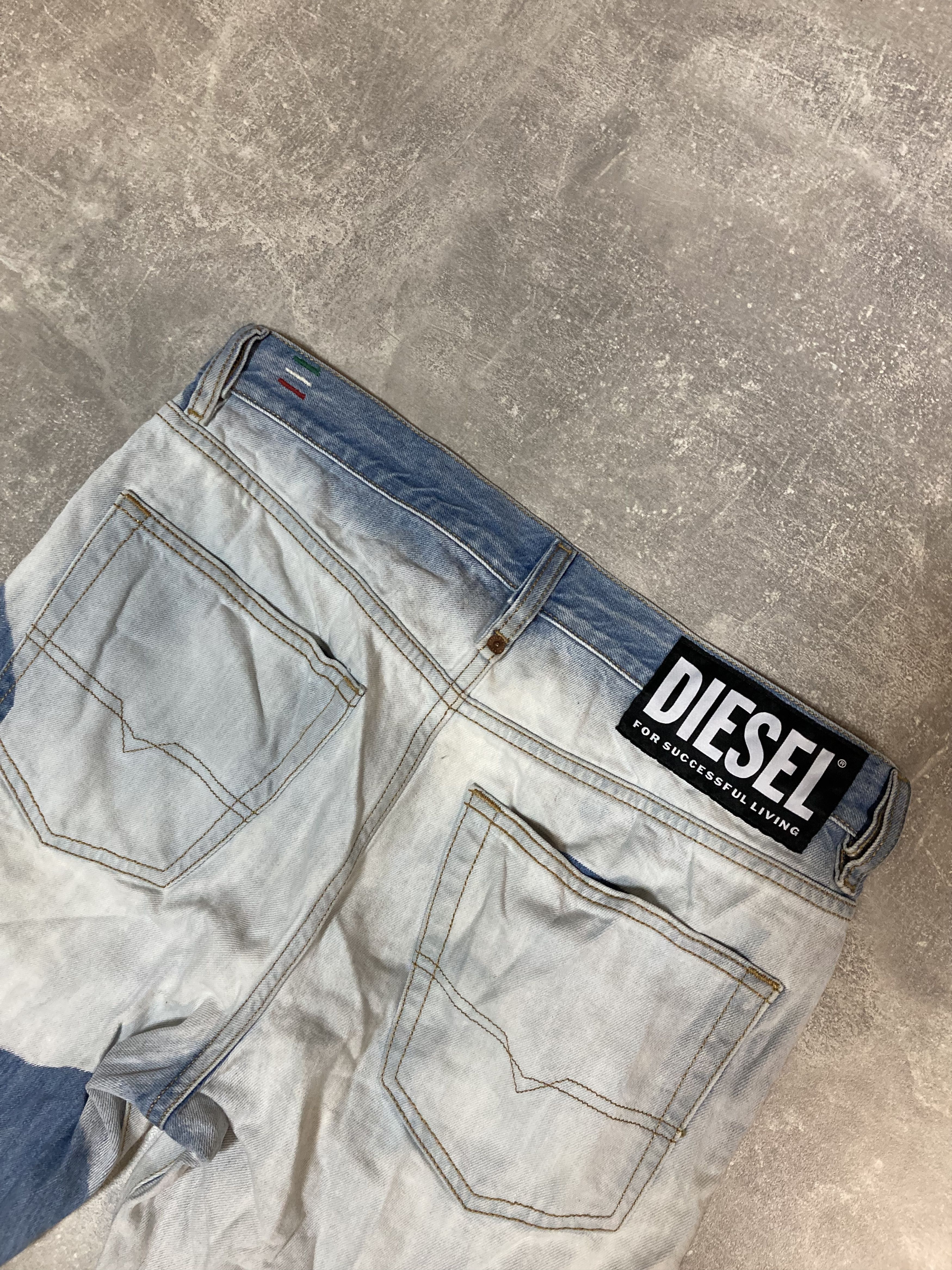 Diesel Diesel avant garde opium distressed cow pattern slim jeans Size US 31 - 2 Thumbnail