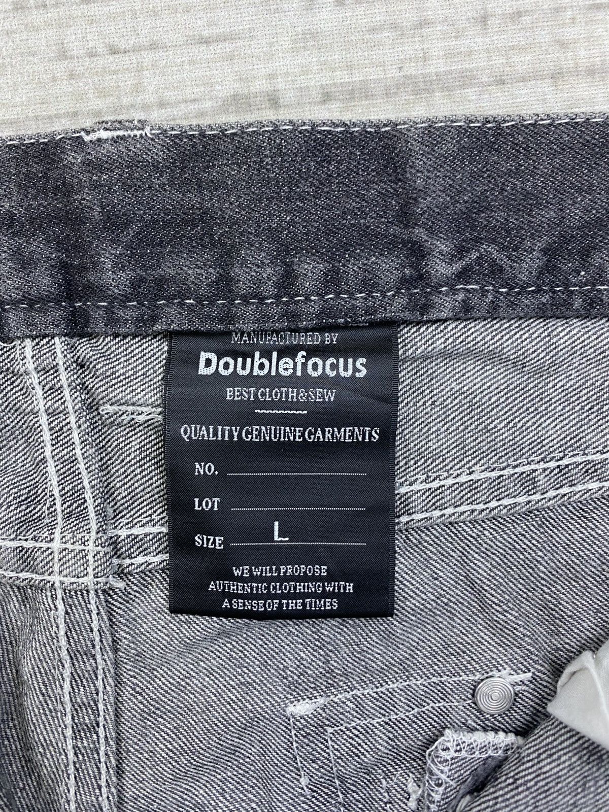 If Six Was Nine Vintage Doublefocus Washed Grey 3/4 Denim Pants Size US 34 / EU 50 - 13 Thumbnail