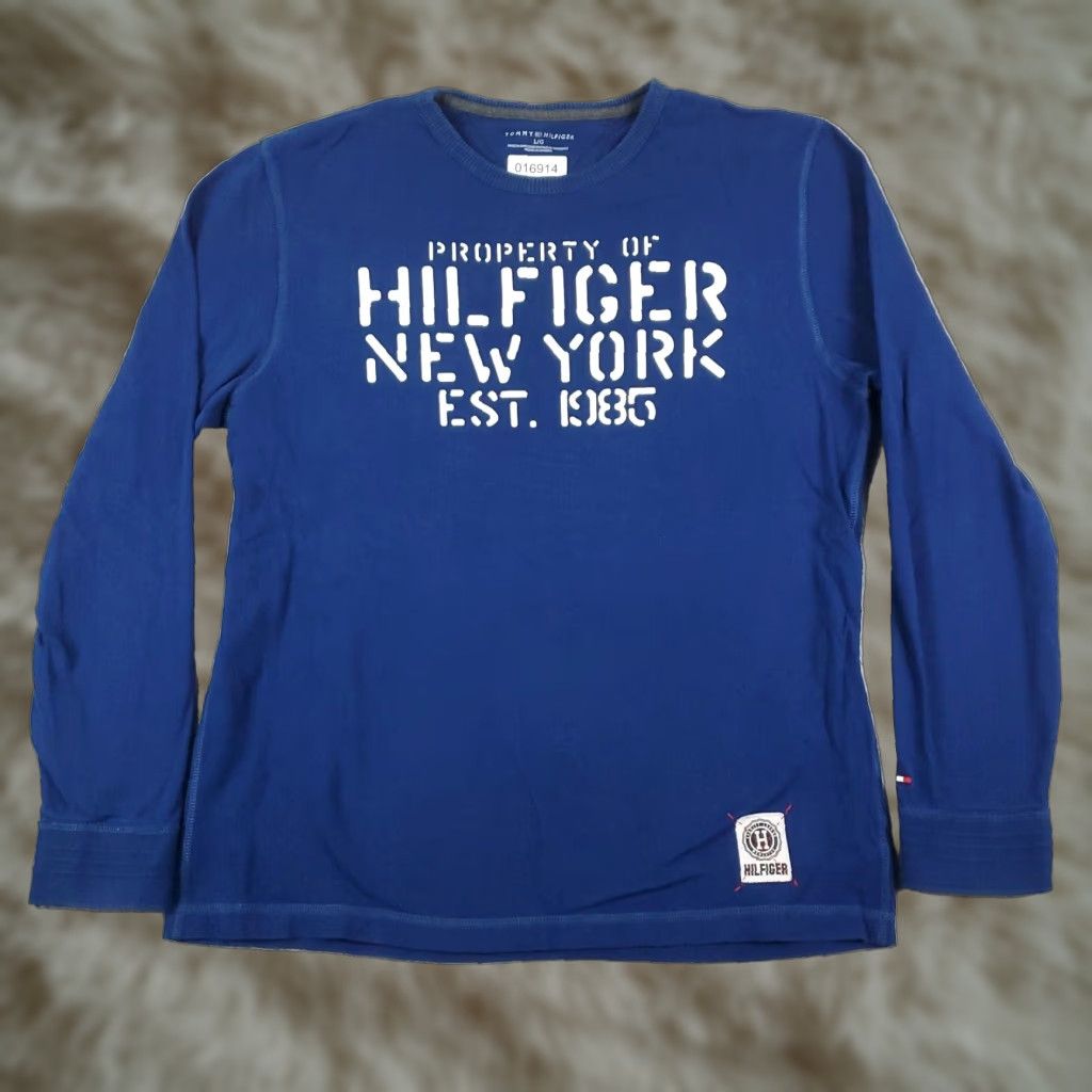 Tommy Hilfiger Tommy Hilfiger Mens Large Blue Casual Pullover Sweater Shirt Size US L / EU 52-54 / 3 - 1 Thumbnail