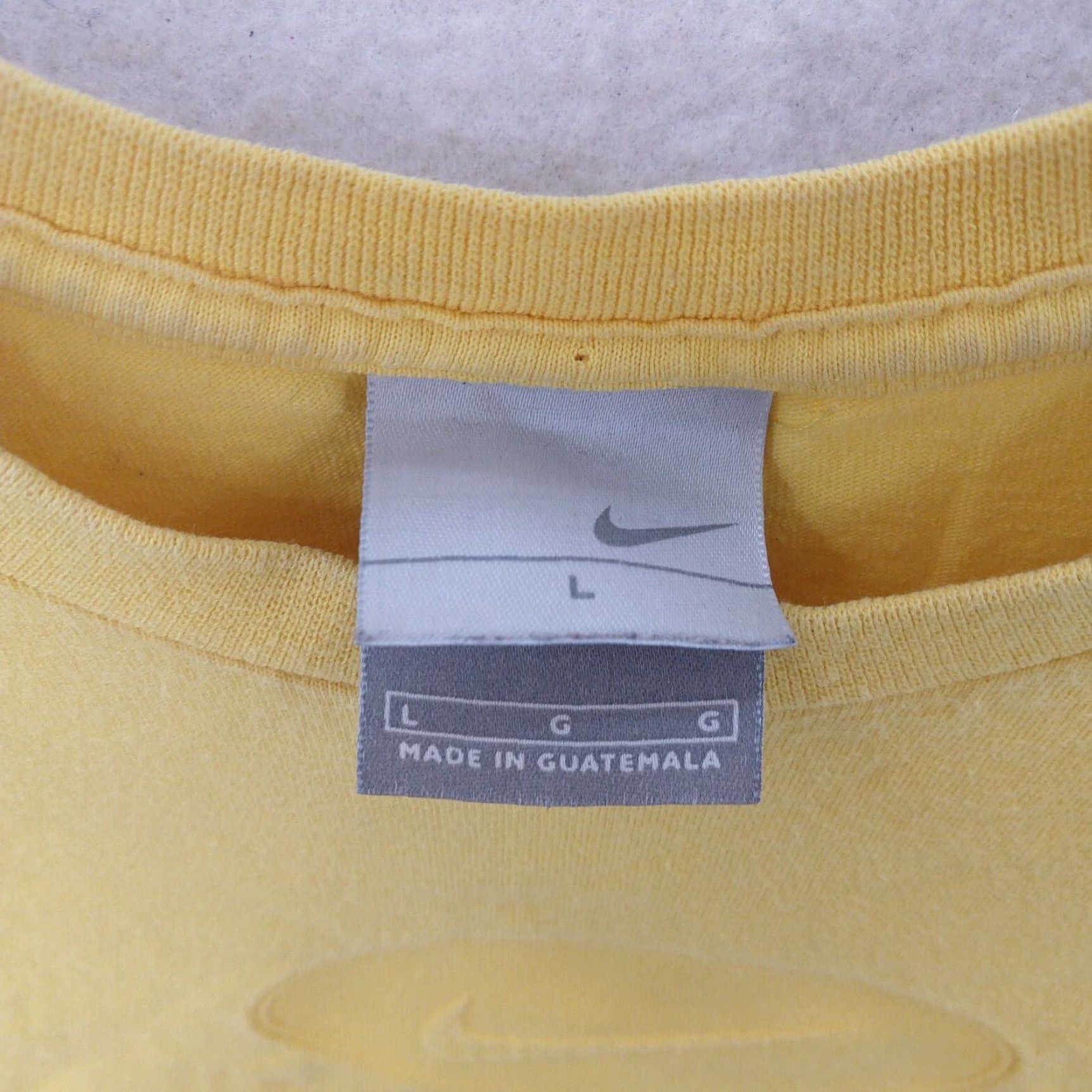 Nike VINTAGE Nike Sweater Crewneck Sweatshirt XL Yellow Swoosh Mens Pullover 90s Theme Metal Decade Size US XL / EU 56 / 4 - 6 Thumbnail