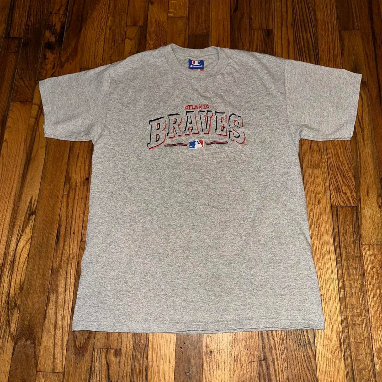 Champion × MLB × Vintage Champion Atlanta Braves Embroidered T Shirt MLB size L 20x27 Size US L / EU 52-54 / 3 - 1 Thumbnail