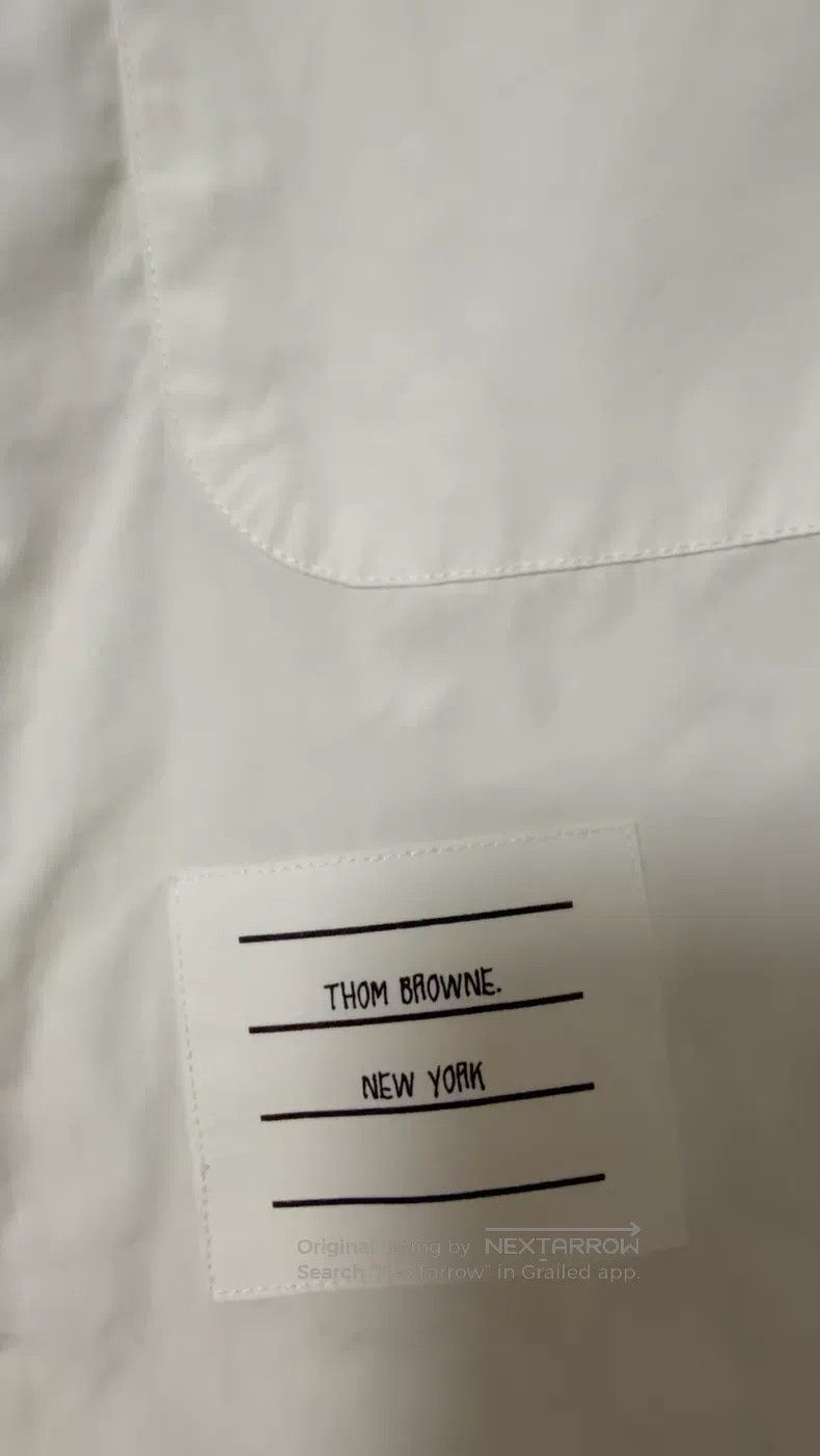 Thom Browne Thom Browne White Striped Long Sleeve Shirt Size US XXS / EU 40 - 3 Thumbnail