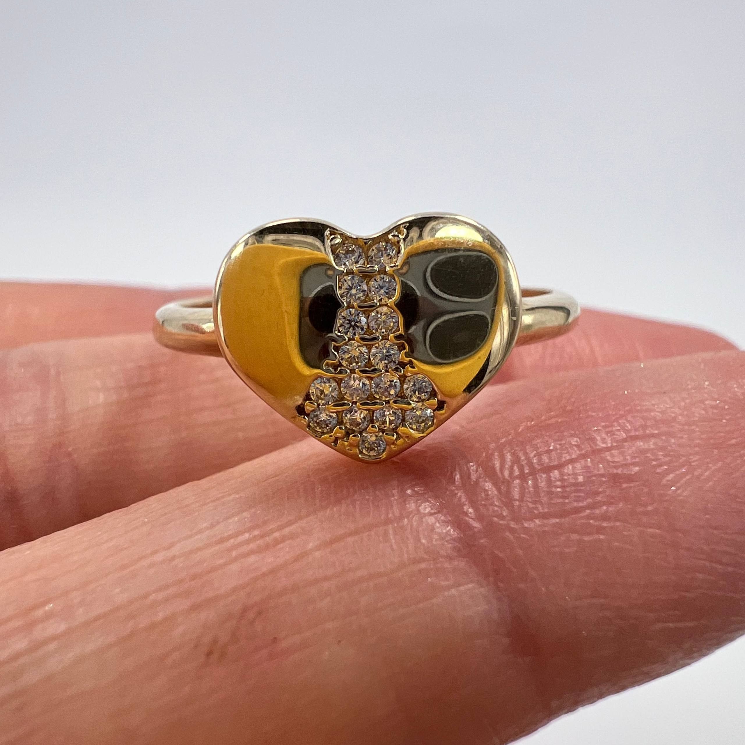 Other New 14K Solid Gold Heart Ring Size 8 – Diamond Accent 2.0g Size ONE SIZE - 6 Thumbnail