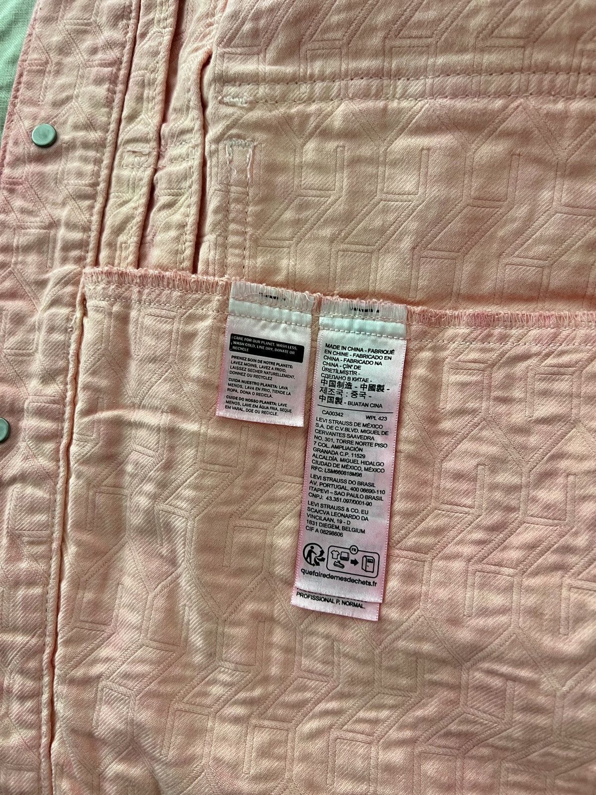 Levi's × Stussy Stussy x Levi’s Jacquard Type 2 Trucker Jacket Pink Medium Size US M / EU 48-50 / 2 - 6 Thumbnail