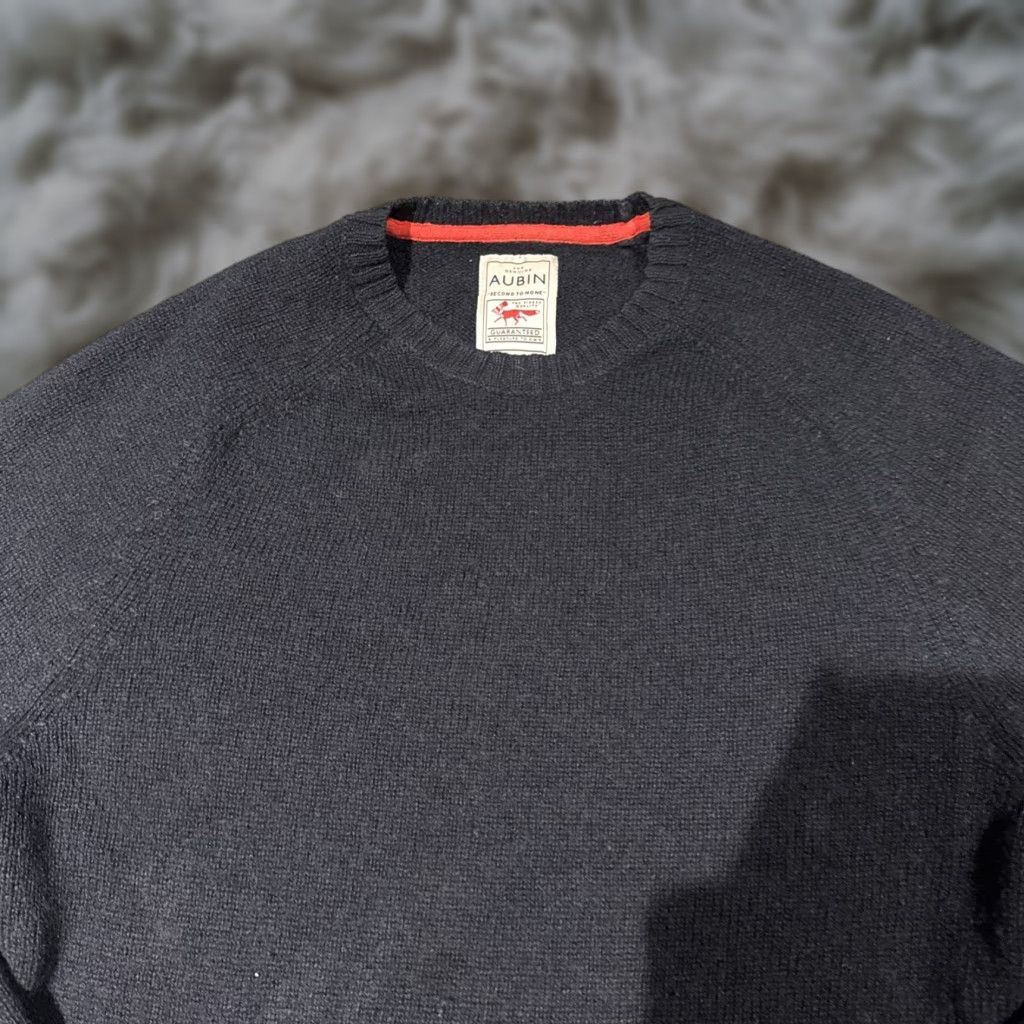 Vintage Aubin 100% Shetland Wool Sweater Mens Large Black Crewneck Jumper Size US L / EU 52-54 / 3 - 1 Thumbnail