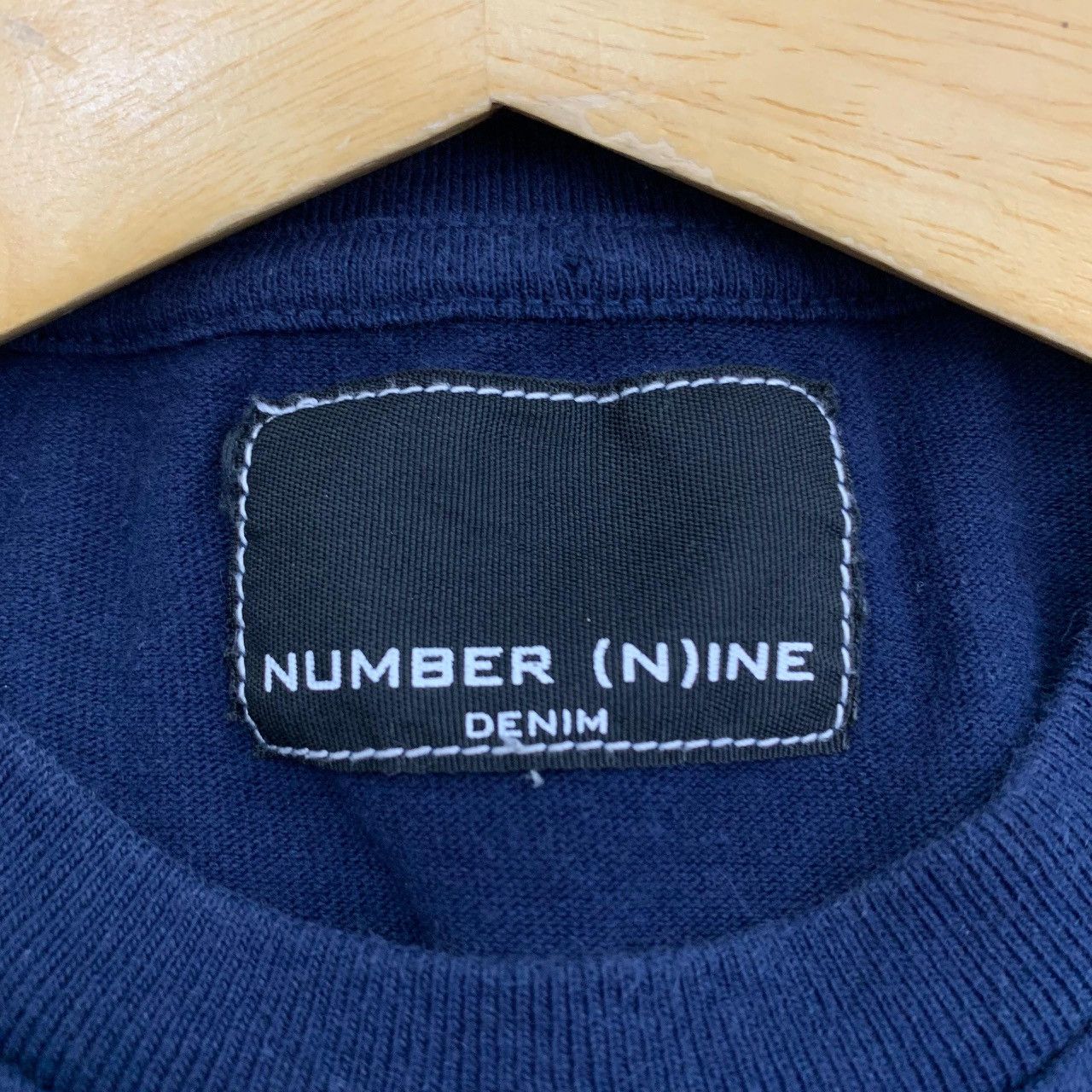 Number (N)ine Vintage NUMBER (N)INE Patch Denim Logo Rare T-Shirt Size US S / EU 44-46 / 1 - 8 Thumbnail