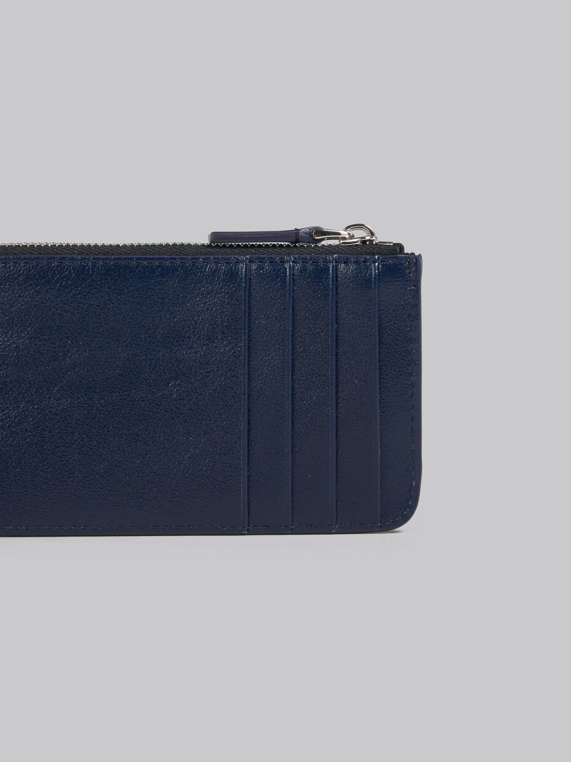 Marni o1w1db10125 Size:OS/Logo-Print Card Holder in Navy Blue Size ONE SIZE - 4 Thumbnail