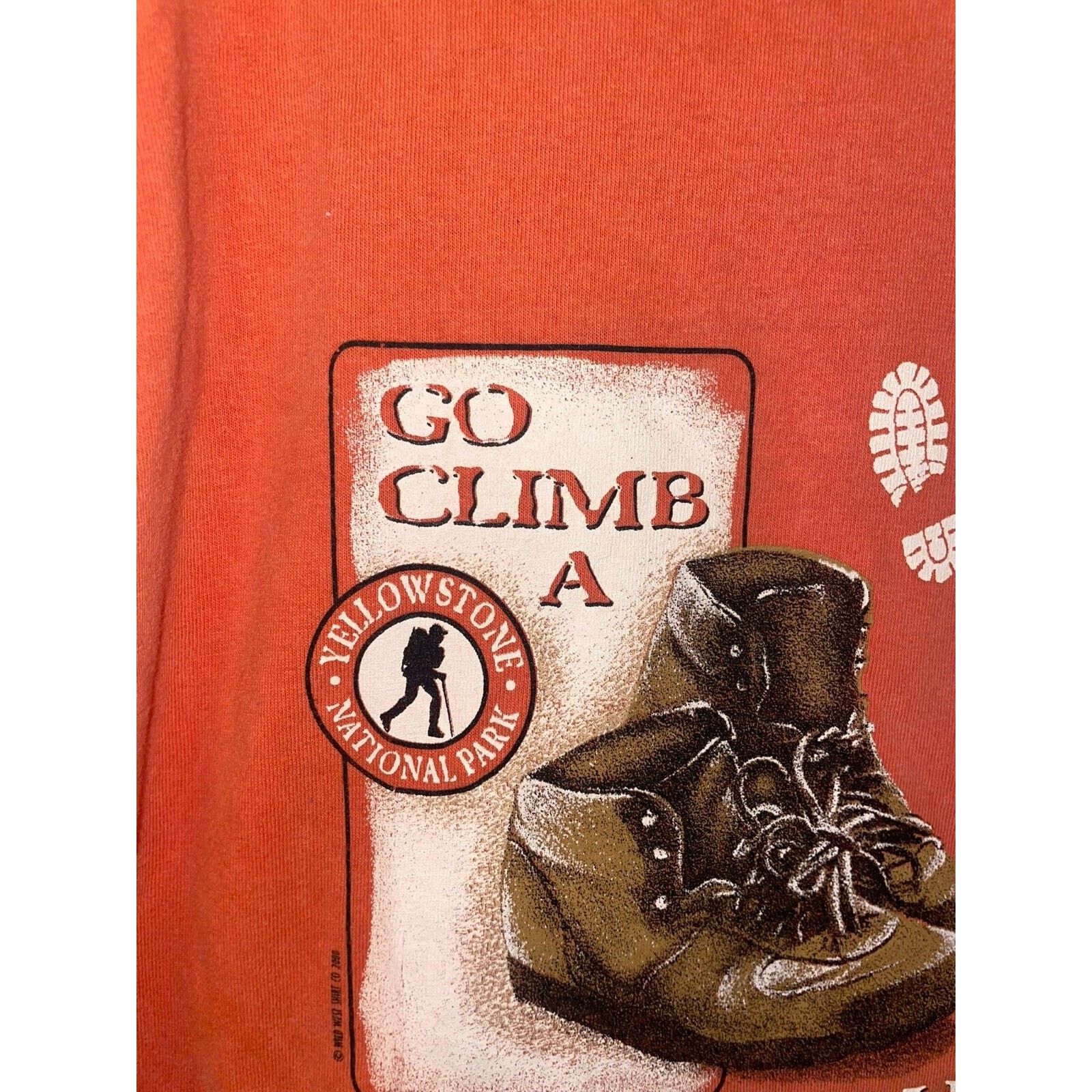 Vintage 2000 Go Climb A Mountain Yellowstone National Park Shirt M Size US M / EU 48-50 / 2 - 3 Thumbnail