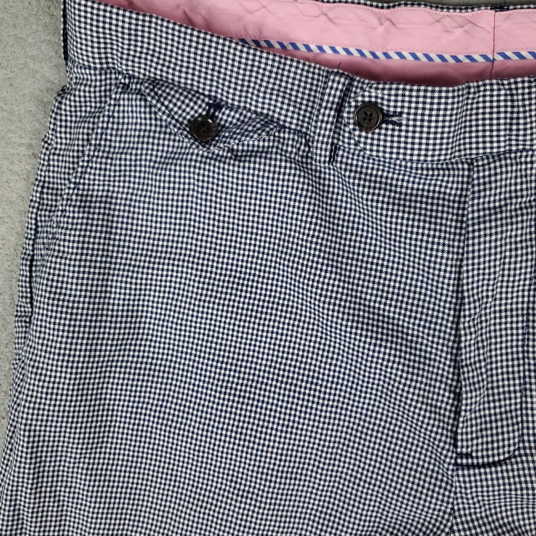 Ralph Lauren VINTAGE Ralph Lauren Shorts Mens Size 38 Flat Front Chino Blue Check Casual Office Classics Size US 38 / EU 54 - 2 Thumbnail