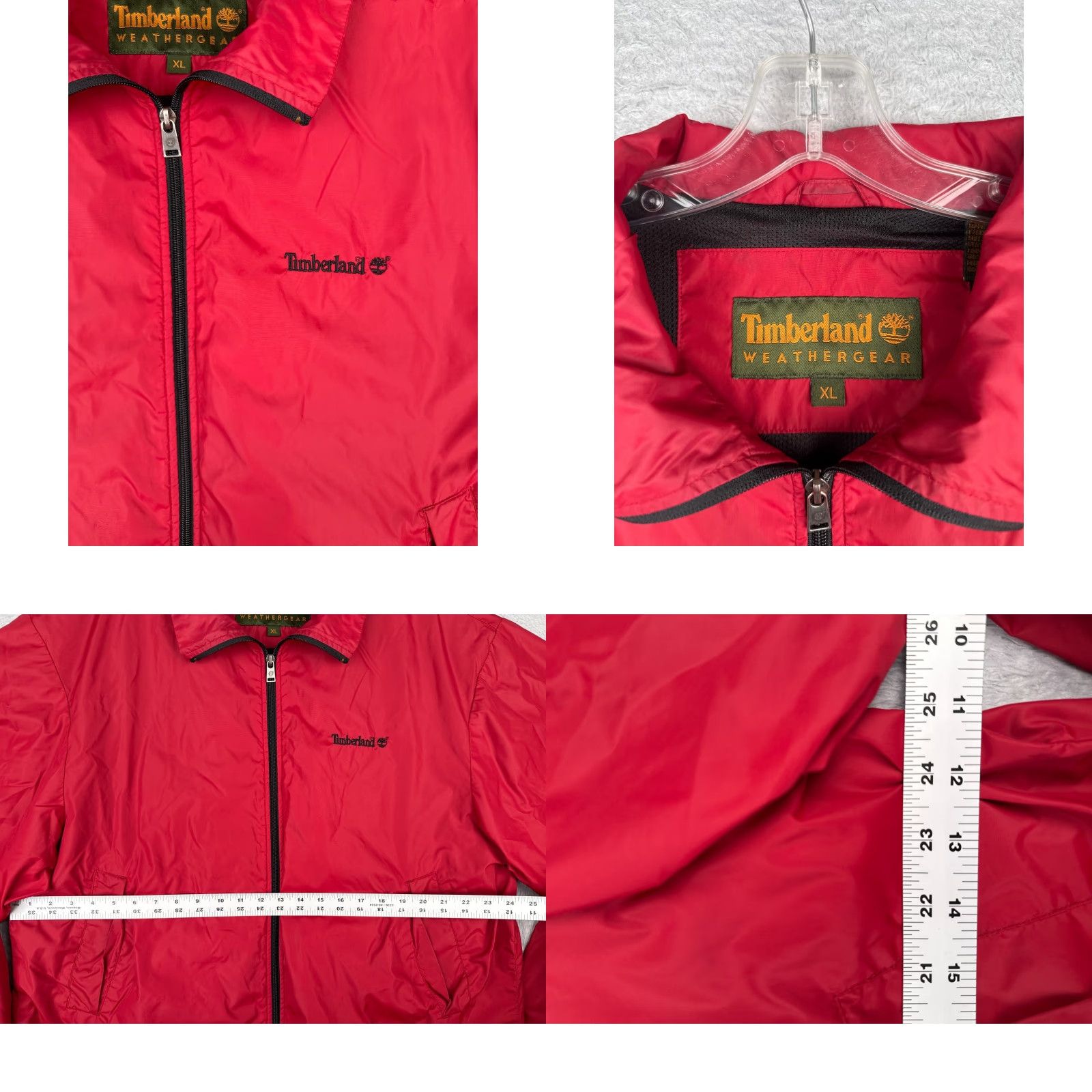 Timberland Timberland Jacket Mens Red Windbreaker Extra Large Full Zip 100% Nylon Shell Size US XL / EU 56 / 4 - 8 Thumbnail