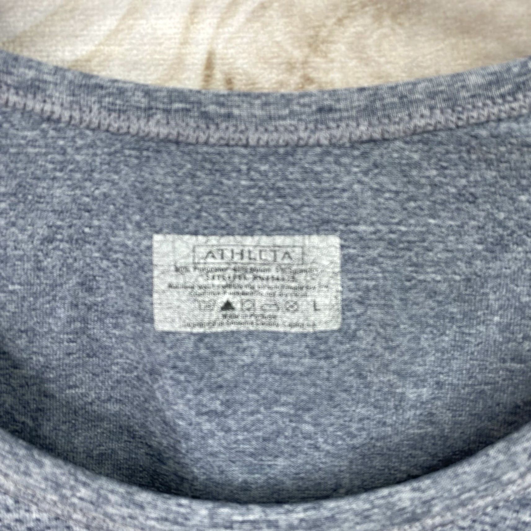 Athleta Athleta Shirt Womens L Gray Ruched Side Short Sleeve Athletic Top Yoga Running Size L / US 10 / IT 46 - 5 Thumbnail