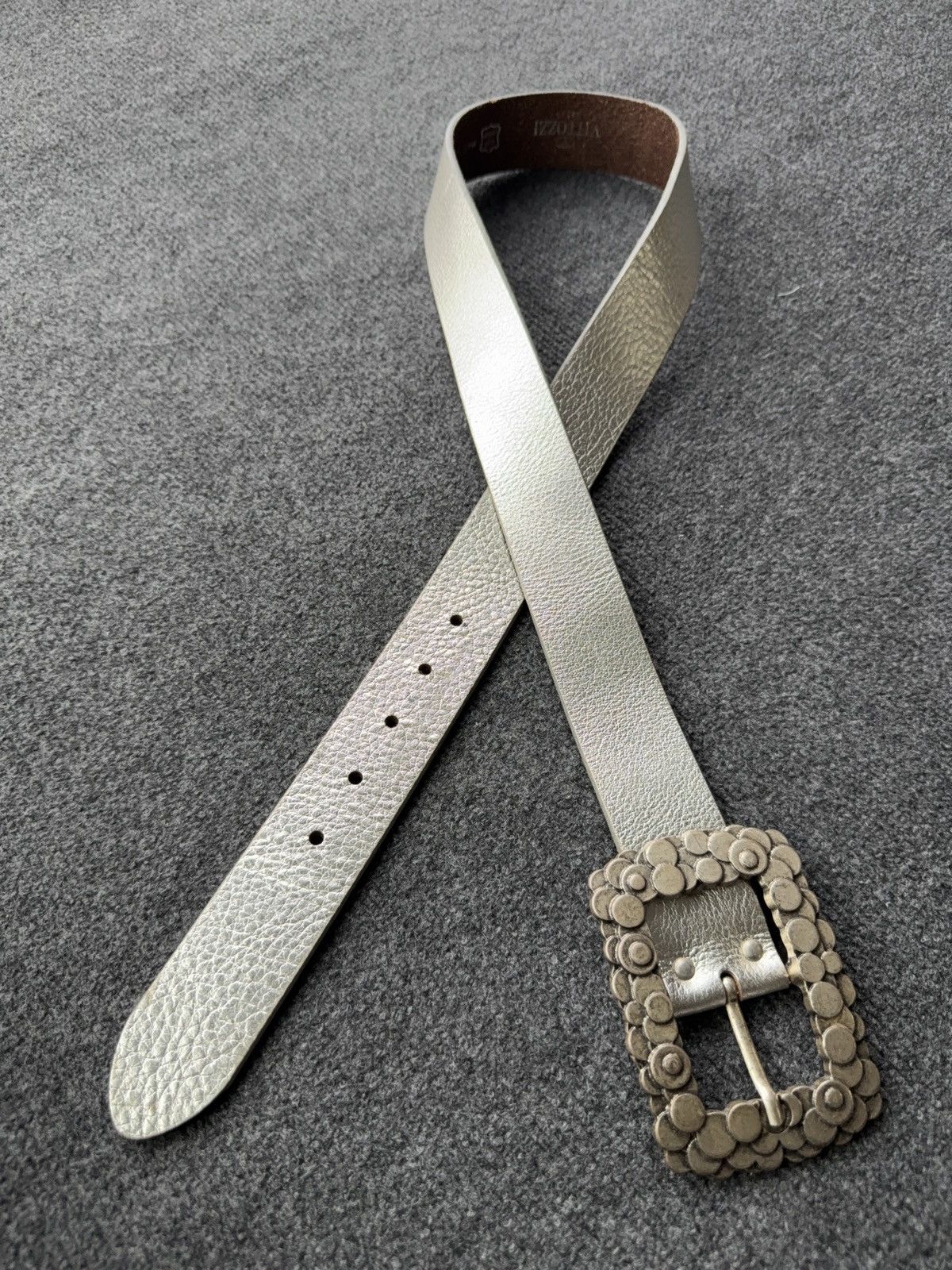 Japanese Brand Vintage Italian Vittozzi Leather Belt Boho Western Buckle Size ONE SIZE - 1 Thumbnail