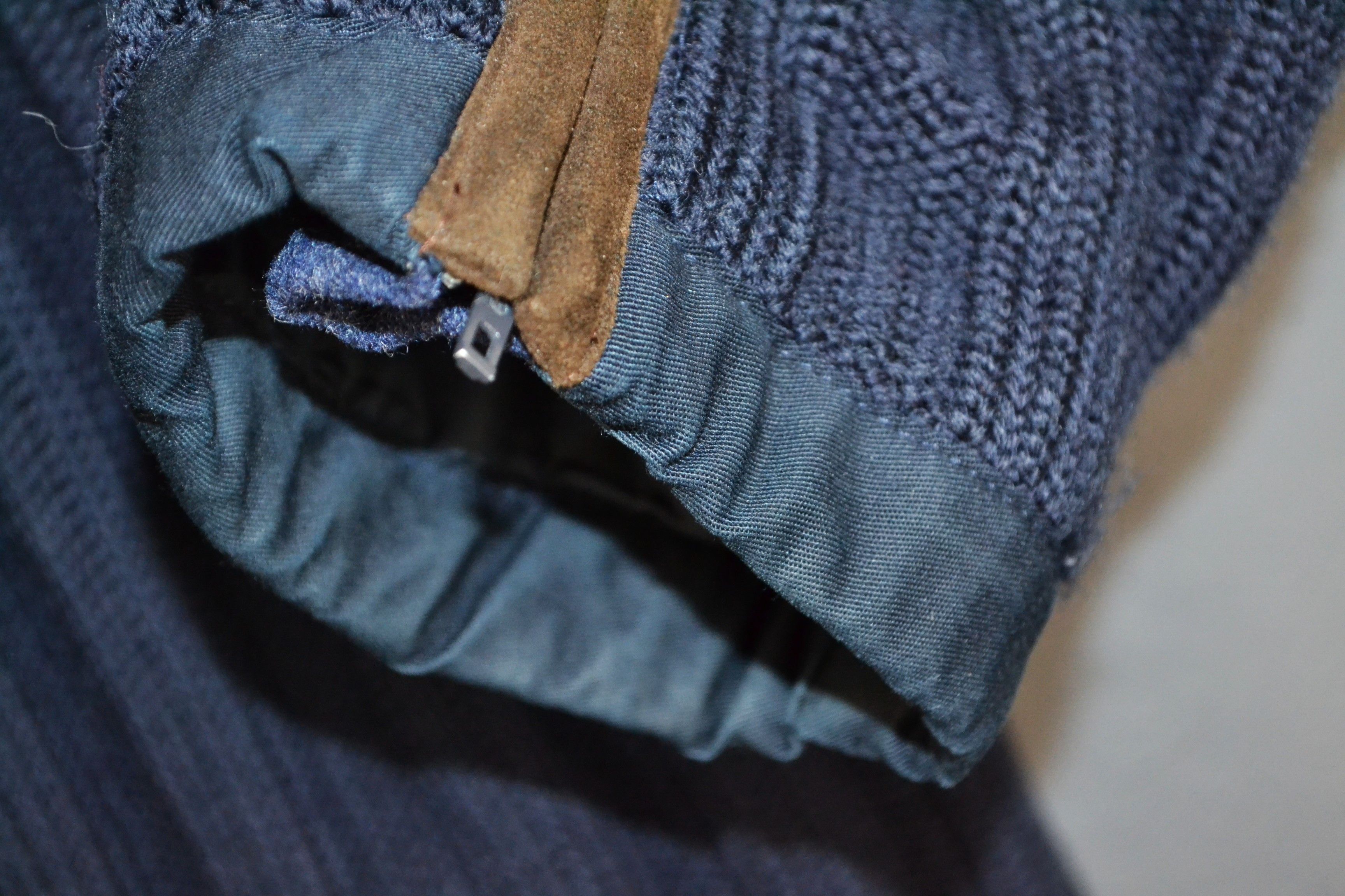 Paul & Shark Paul & Shark Bretagne Ribbed Knit Jacket Wool Leather Sydney Size US XL / EU 56 / 4 - 6 Thumbnail